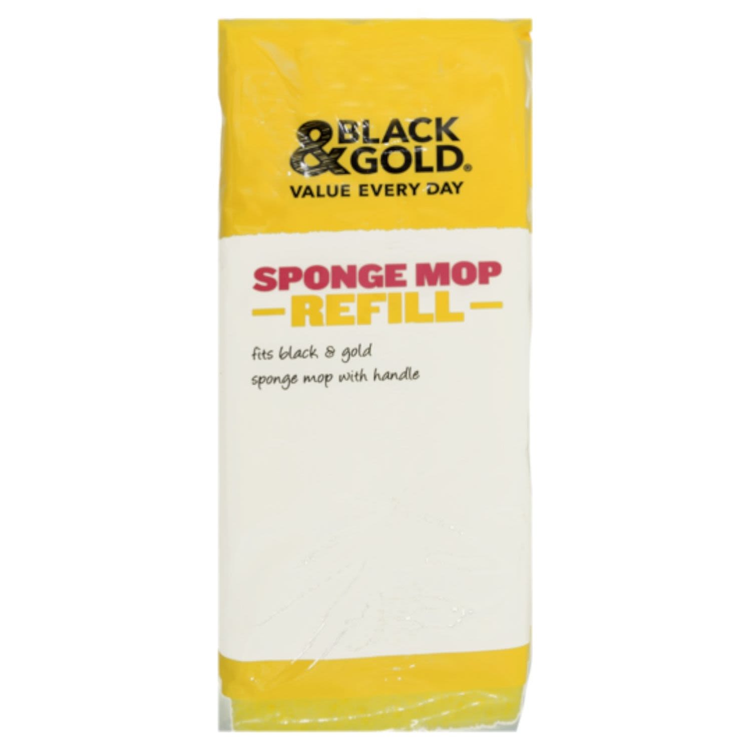 Black & Gold Sponge Mop Refill, 1 Each