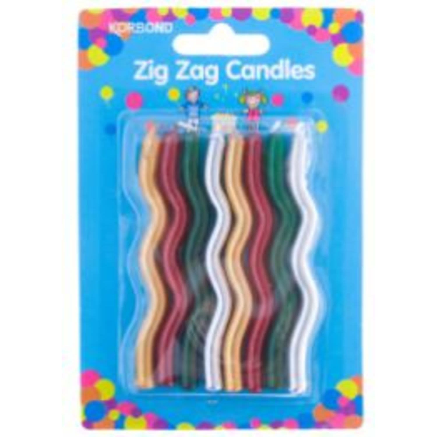 Korbond Zig Zag Candles, 1 Each