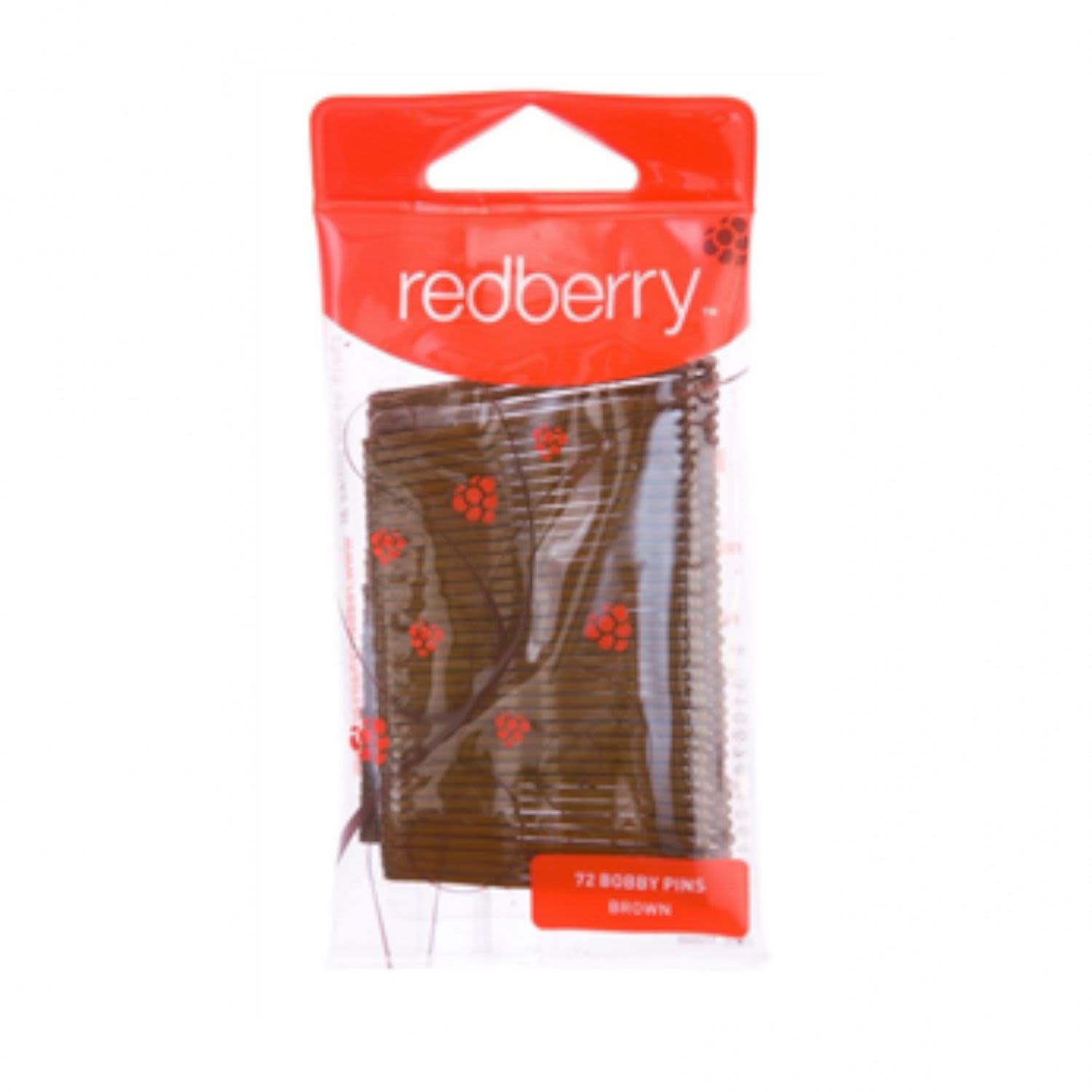 Redberry Small Brown Hair Pins, 72 Each