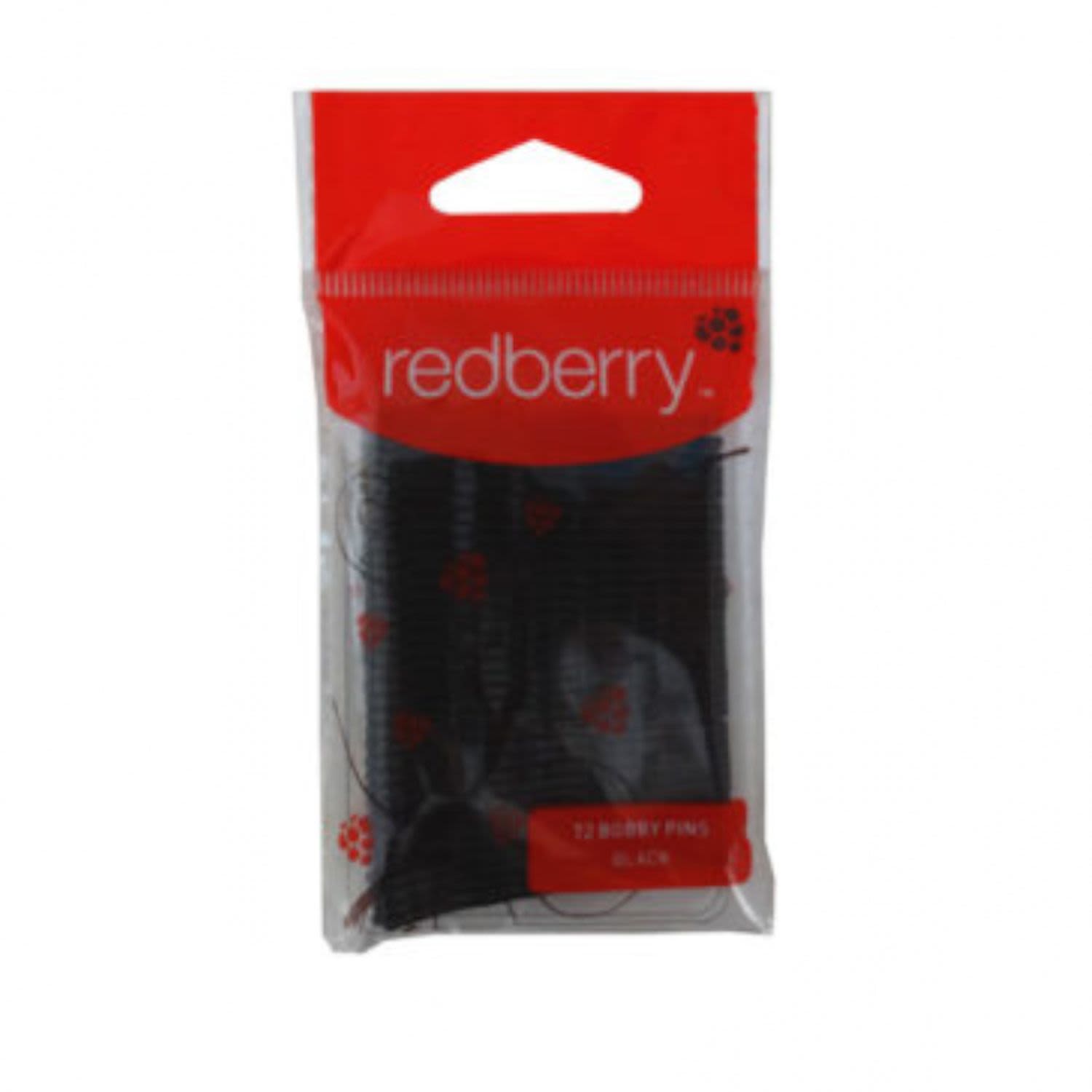 Redberry Small Black Hair Pins, 72 Each