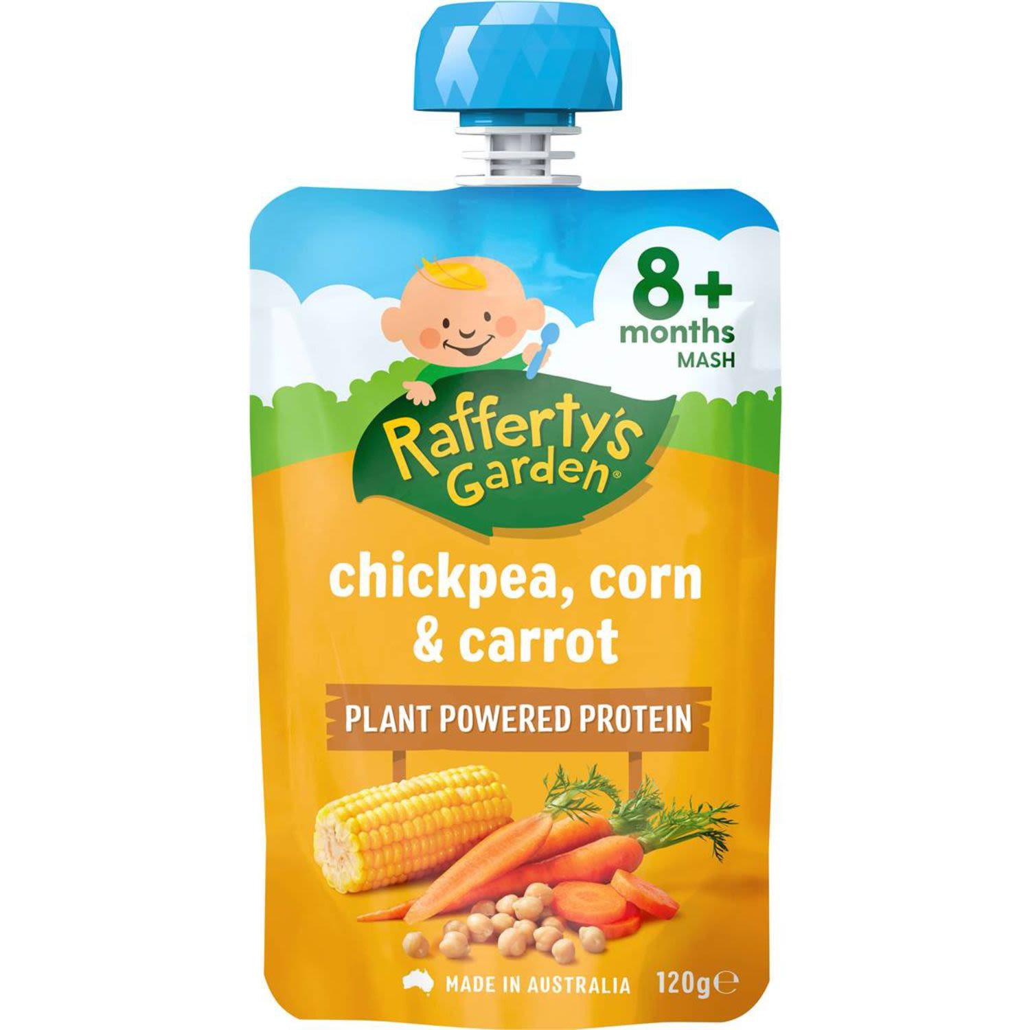 Rafferty's Garden Chickpea Corn & Carrot 8+ Months, 120 Gram