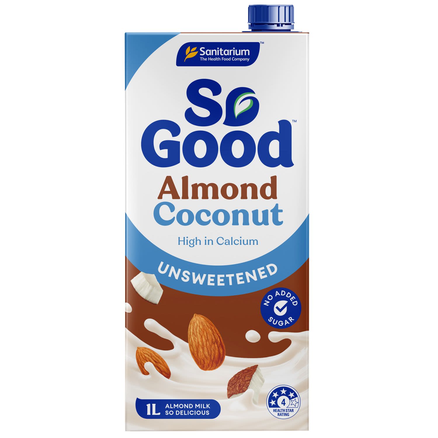Sanitarium So Good Long Life Unsweetened Almond Coconut Milk, 1 Litre