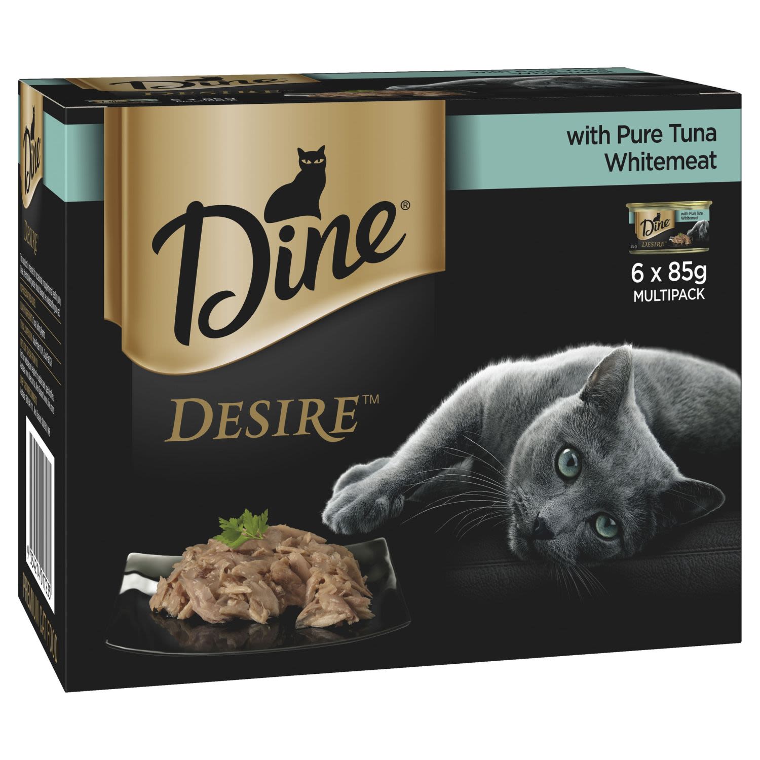 Dine Desire Wet Cat Food Pure Tuna White meat Can, 6 Each