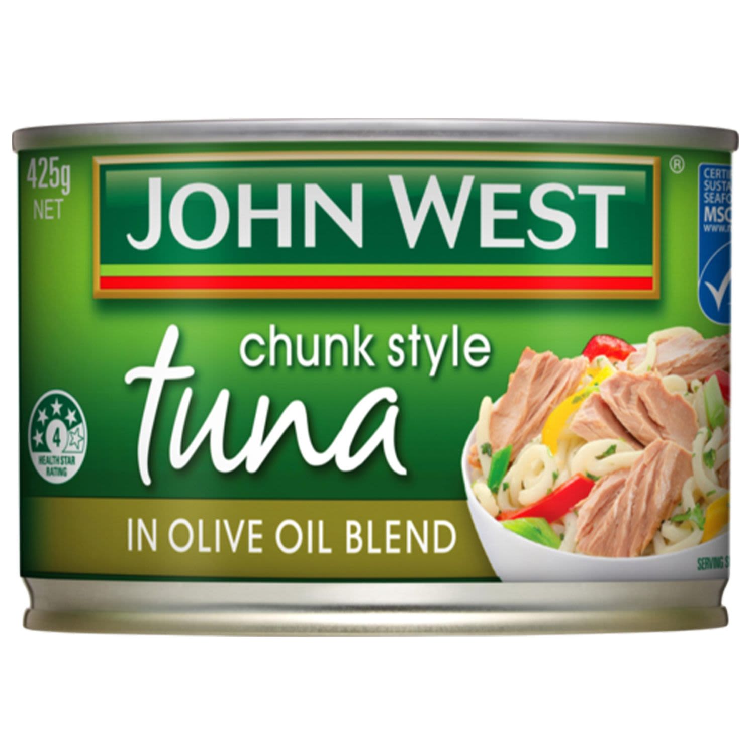 John West Chunk Style Tuna In Olive Oil Blend, 425 Gram