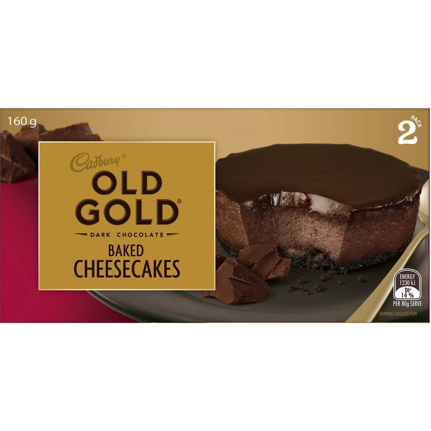 Cadbury Old Gold Baked Cheesecakes, 2 Each