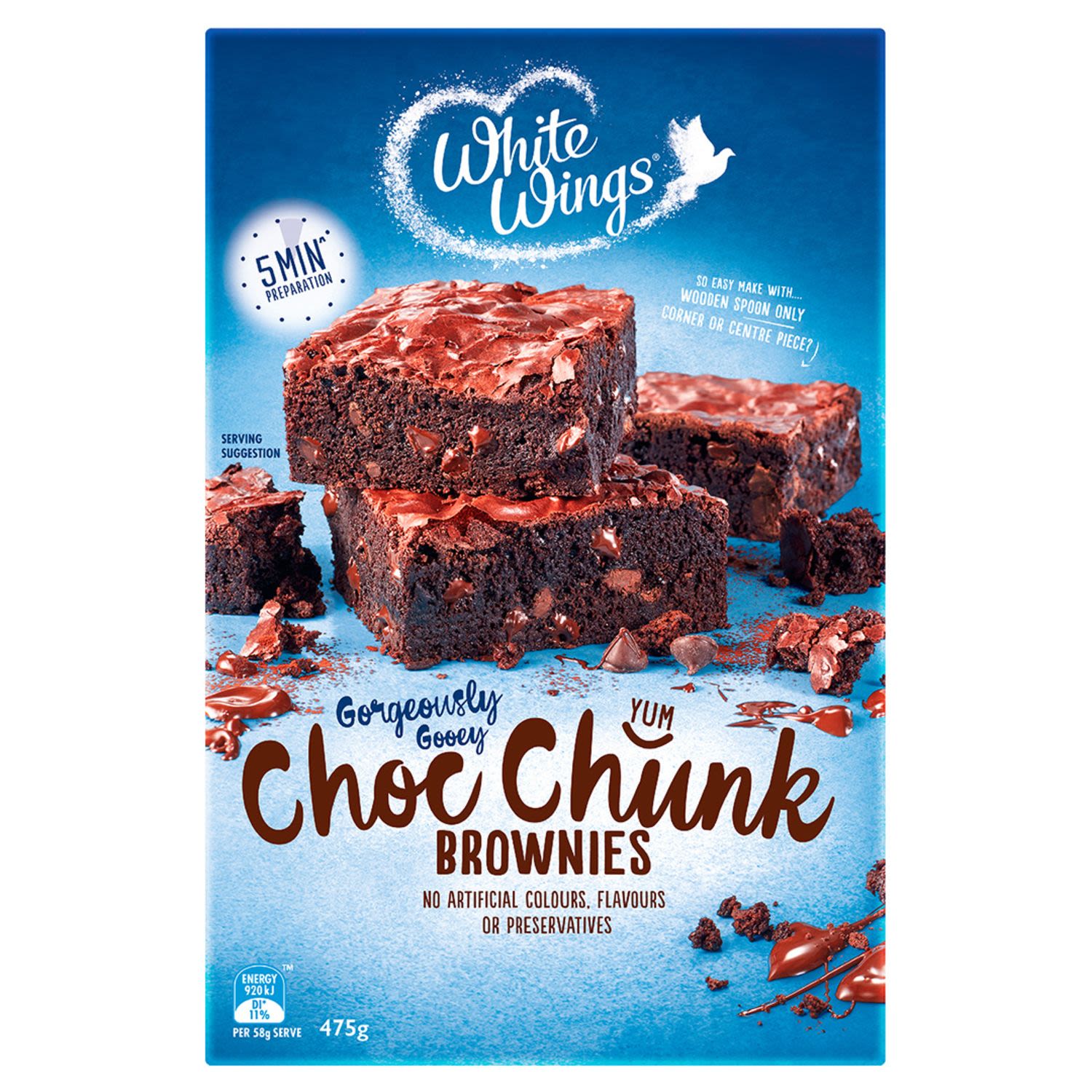 White Wings Chocolate Chunk Brownies, 475 Gram