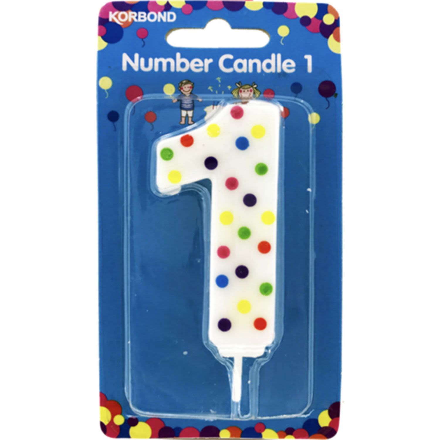 Korbond Number 1 Birthday Candle, 1 Each