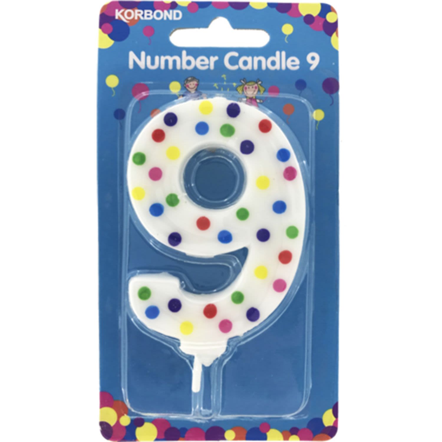 Korbond Number 9 Birthday Candle, 1 Each