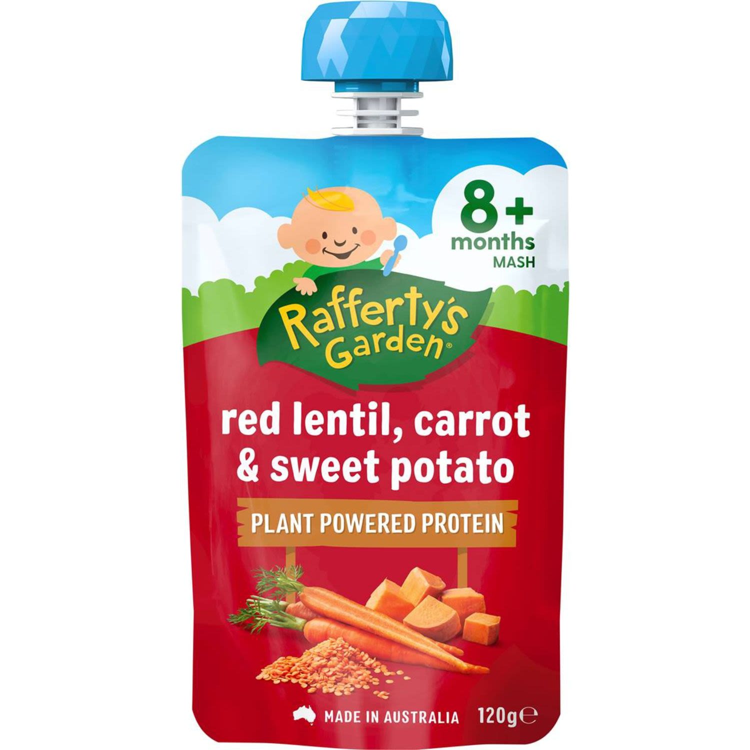 Rafferty's Garden Red Lentil Carrot & Sweet Potato 8+ Months, 120 Gram