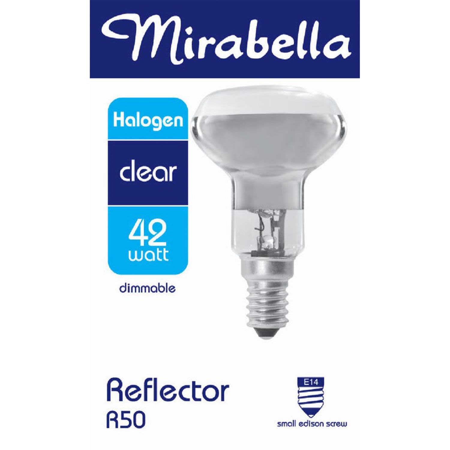 Mirabella Halogen Reflector Globe R50 42W SES Clear, 1 Each