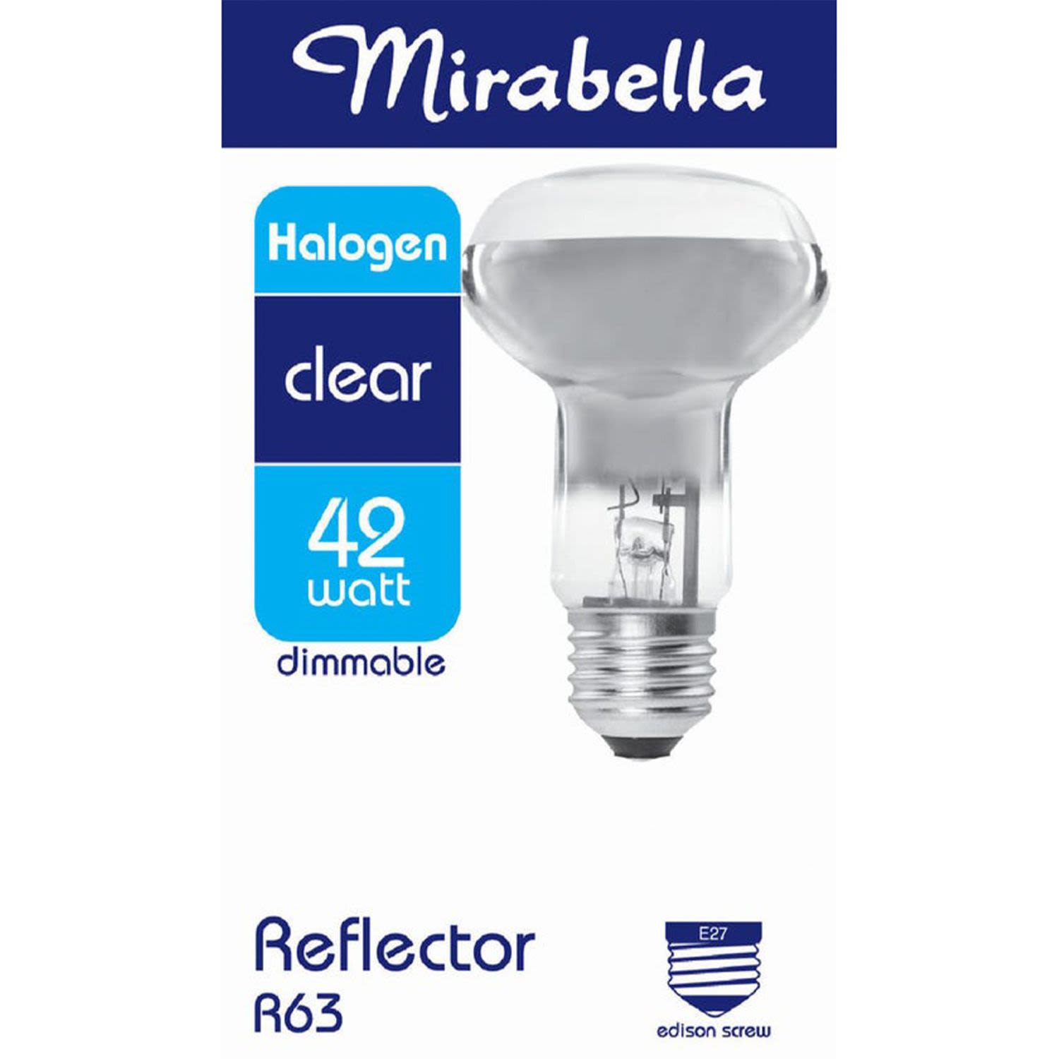 Mirabella Halogen Reflector Globe R63 42W ES Clear, 1 Each