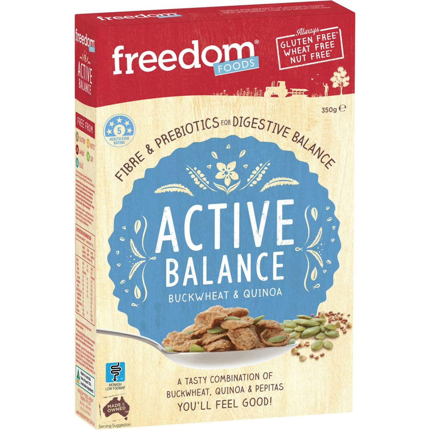 Freedom Foods Active Balance Buckwheat & Quinoa, 350 Gram