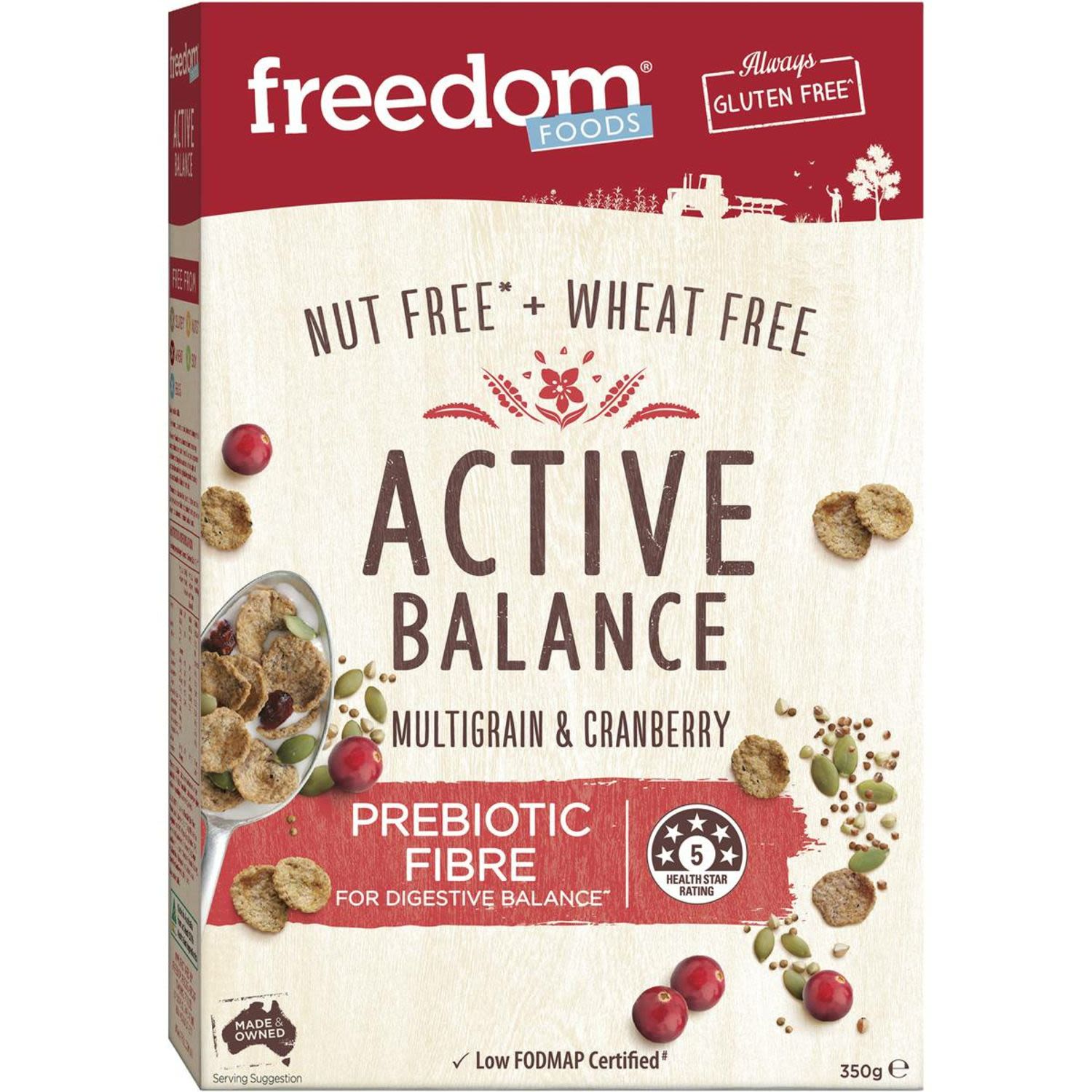 Freedom Foods Active Balance Multigrain & Cranberry, 350 Gram