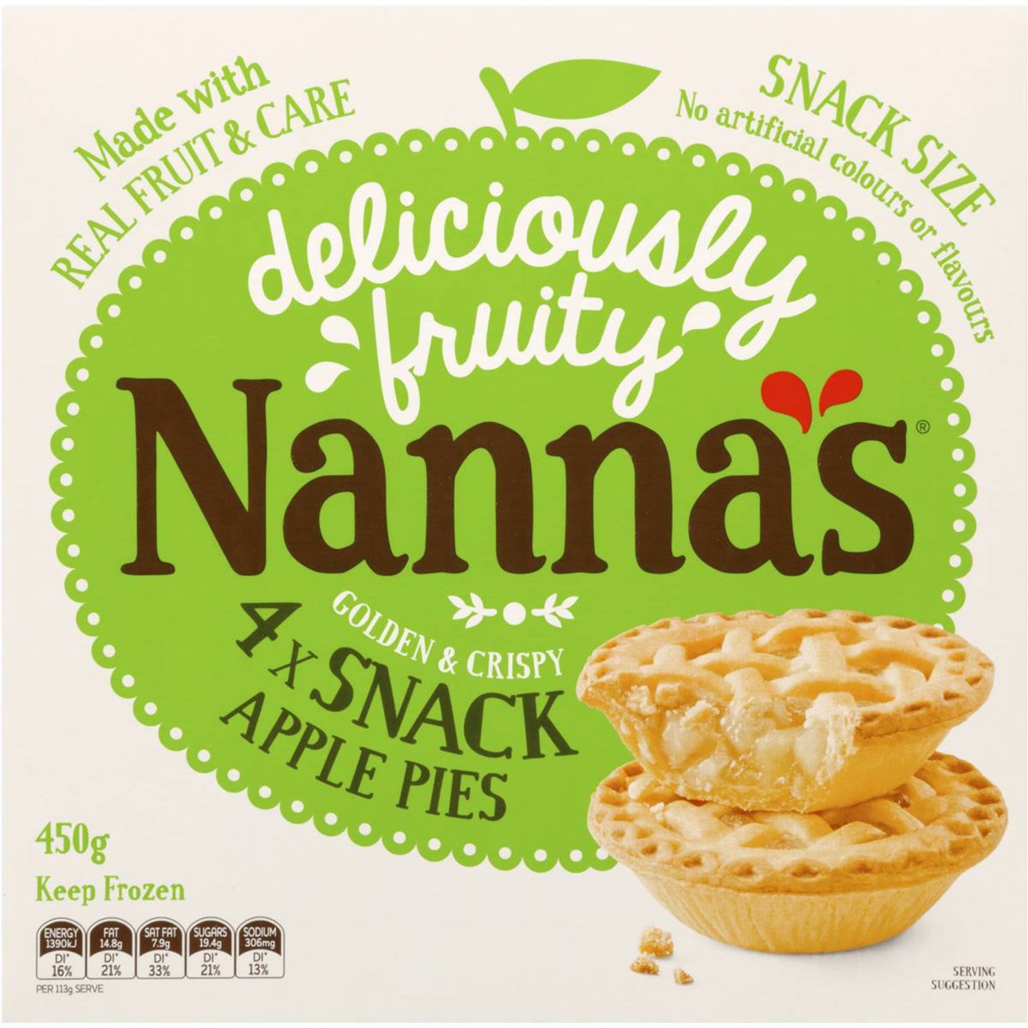 Nanna's Multipack Pies & Desserts Apple Pie, 4 Each