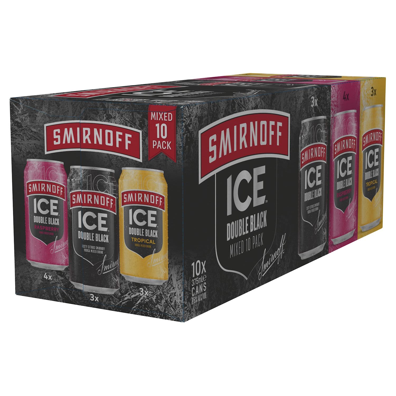 Smirnoff Ice Double Black Mixed Can 375mL 