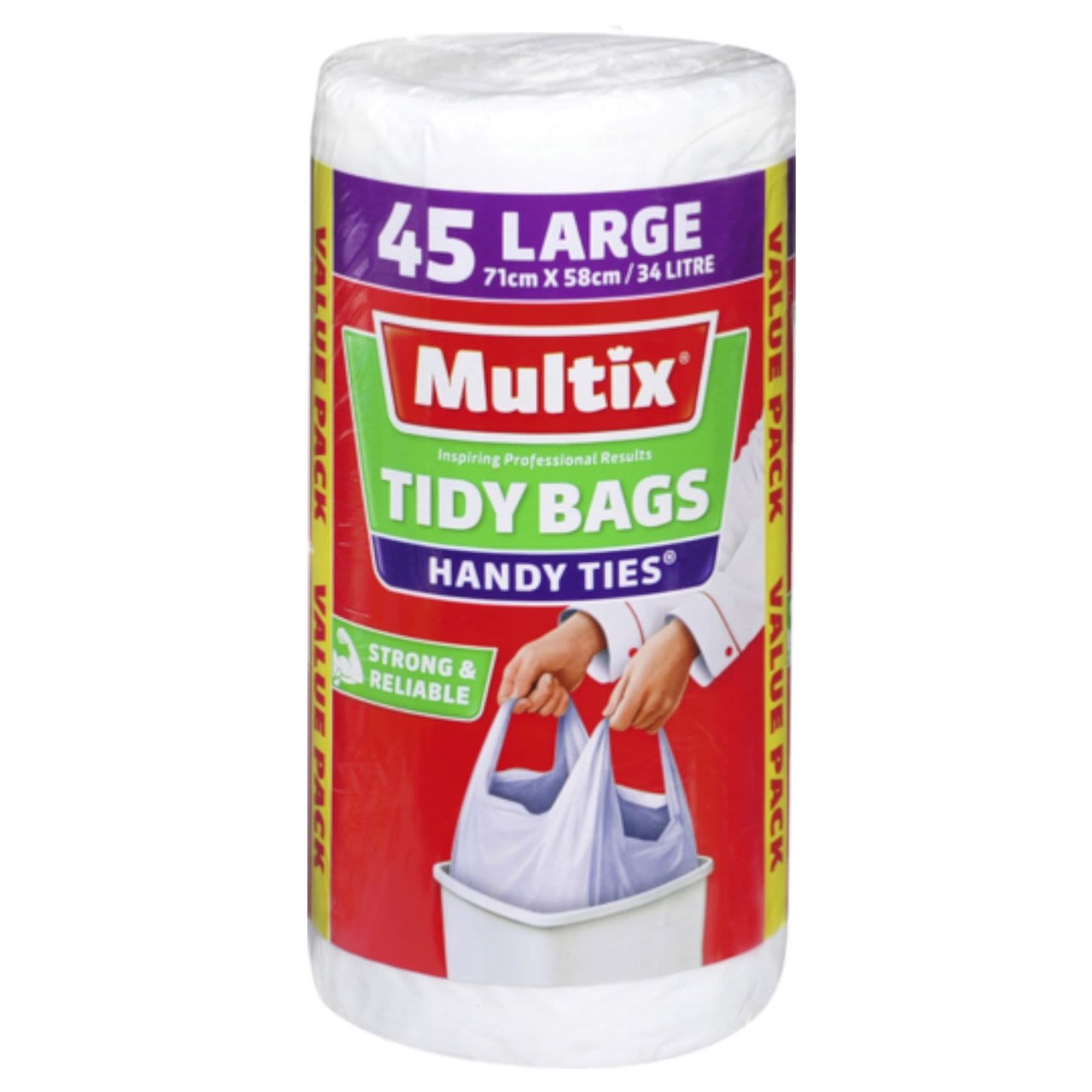 Multix Bag Handy Tie Large, 45 Each