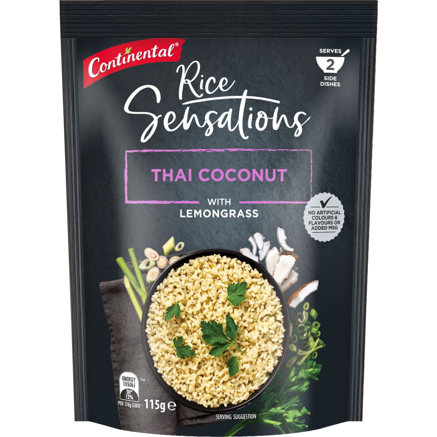 Continental Rice Thai Coconut & Lemon Grass, 115 Gram