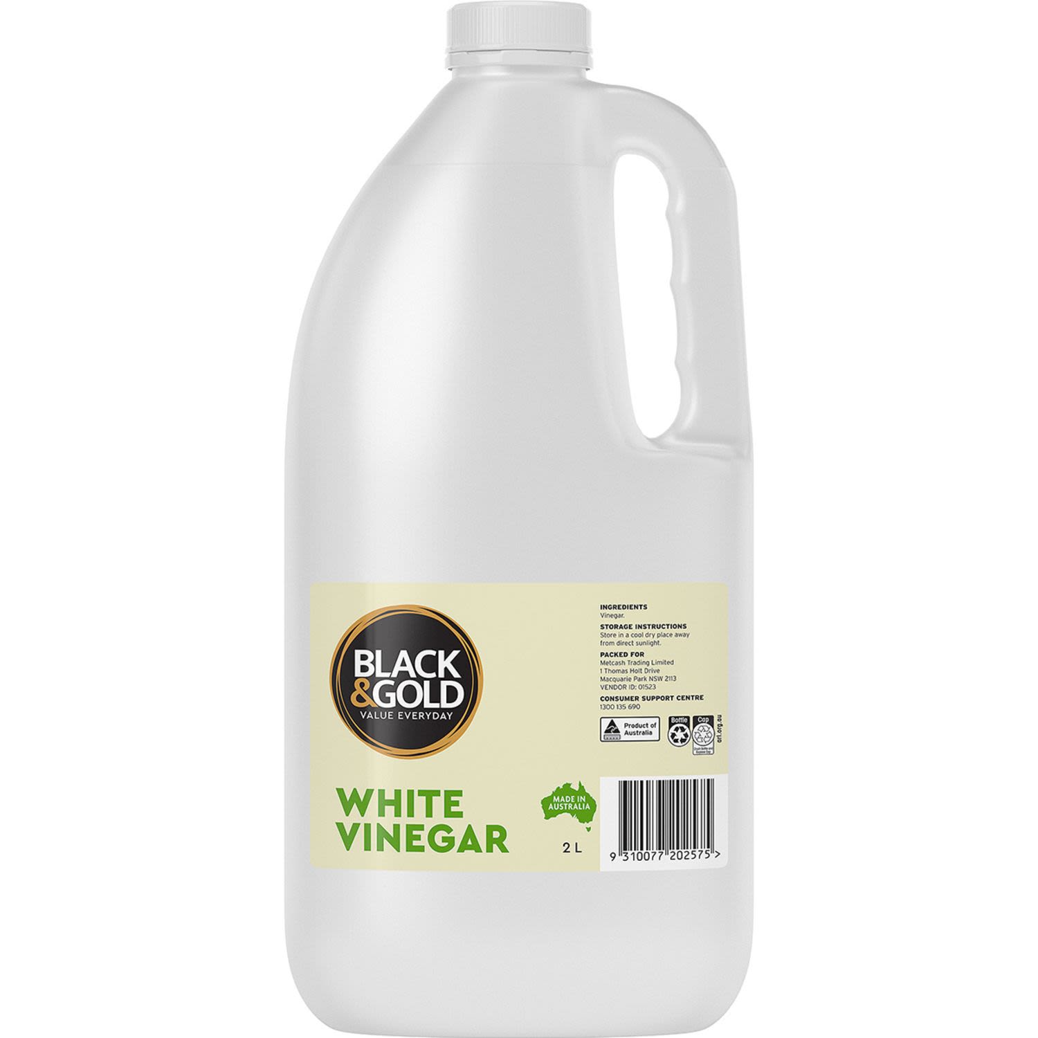 Black & Gold White Vinegar, 2 Litre