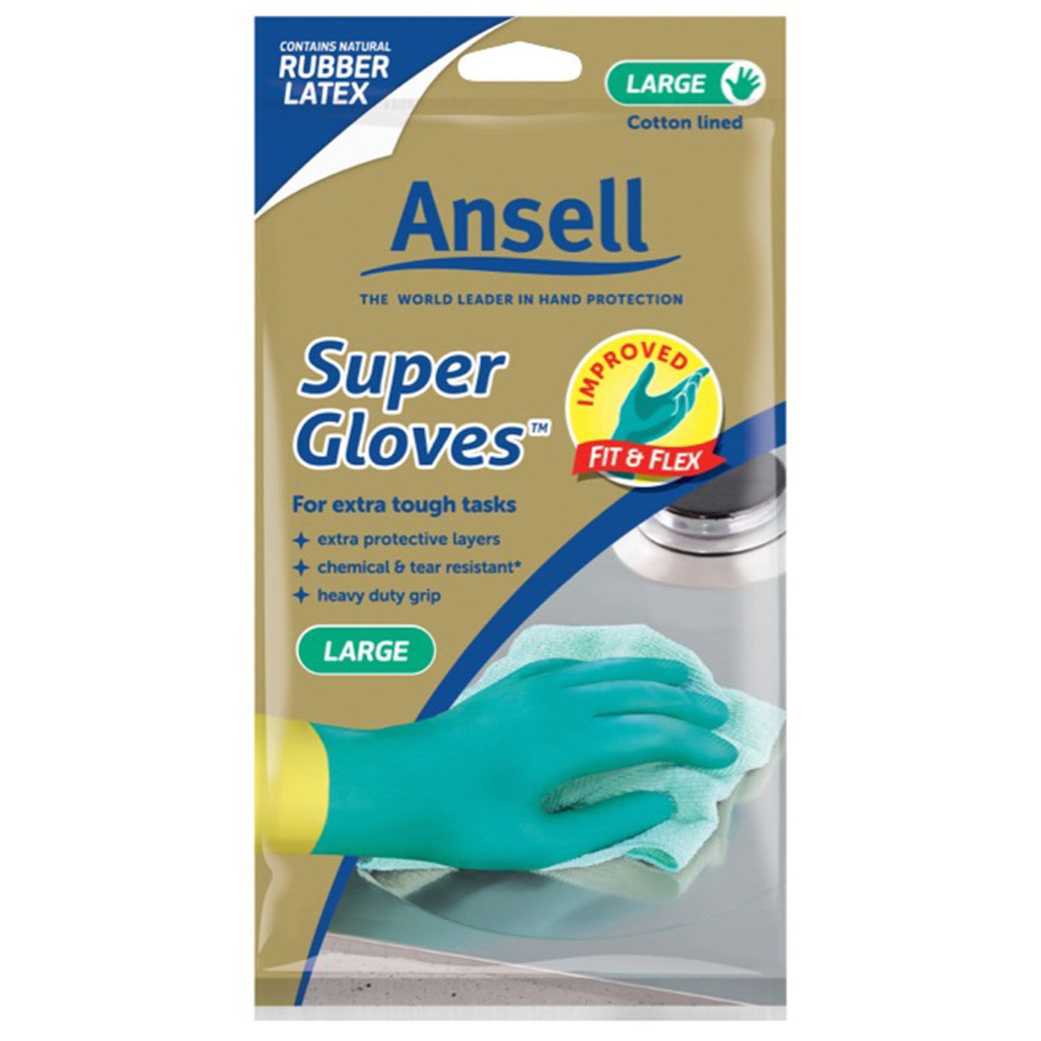 Ansell Gloves Super Large Size 9, 1 Each