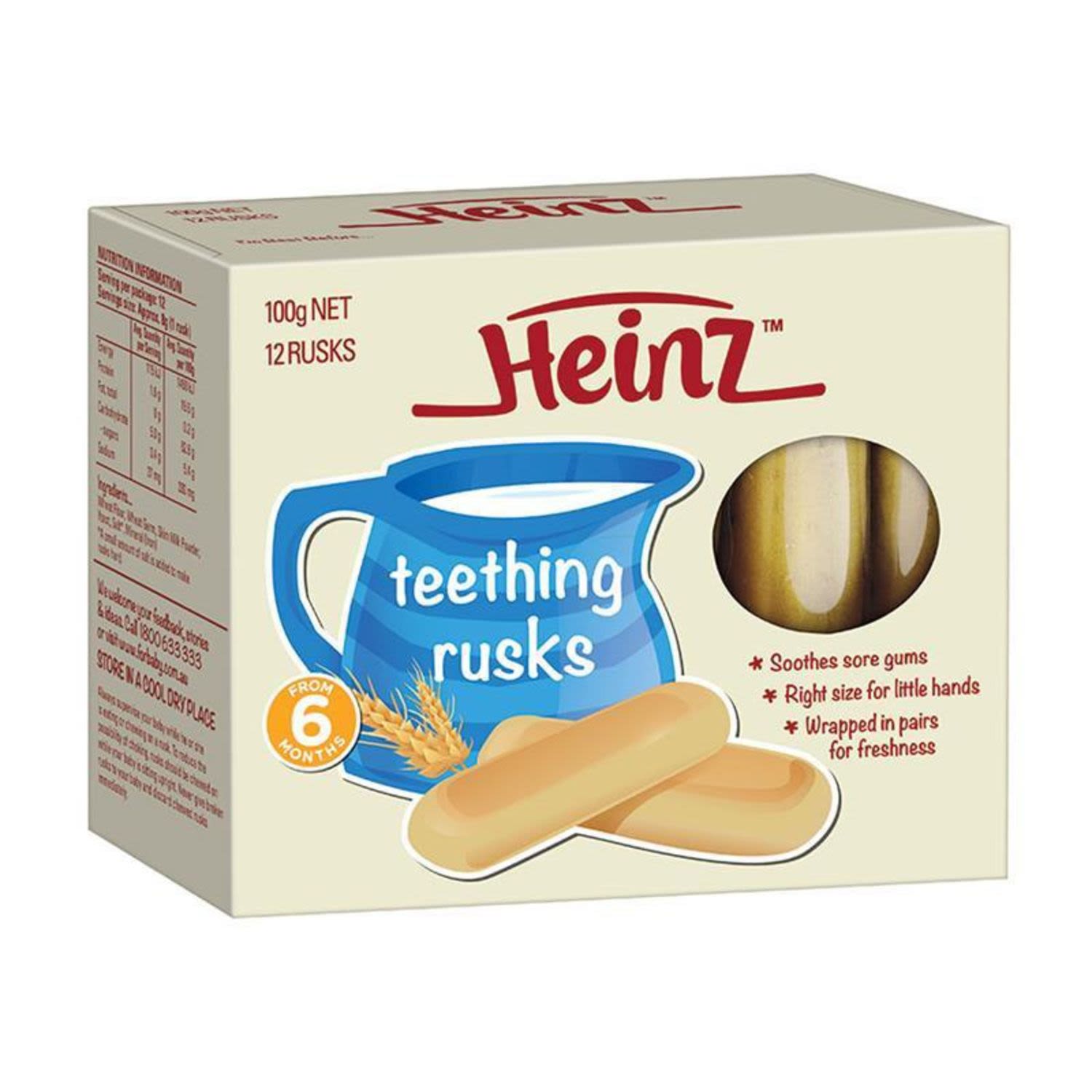 Heinz Teething Rusks, 100 Gram
