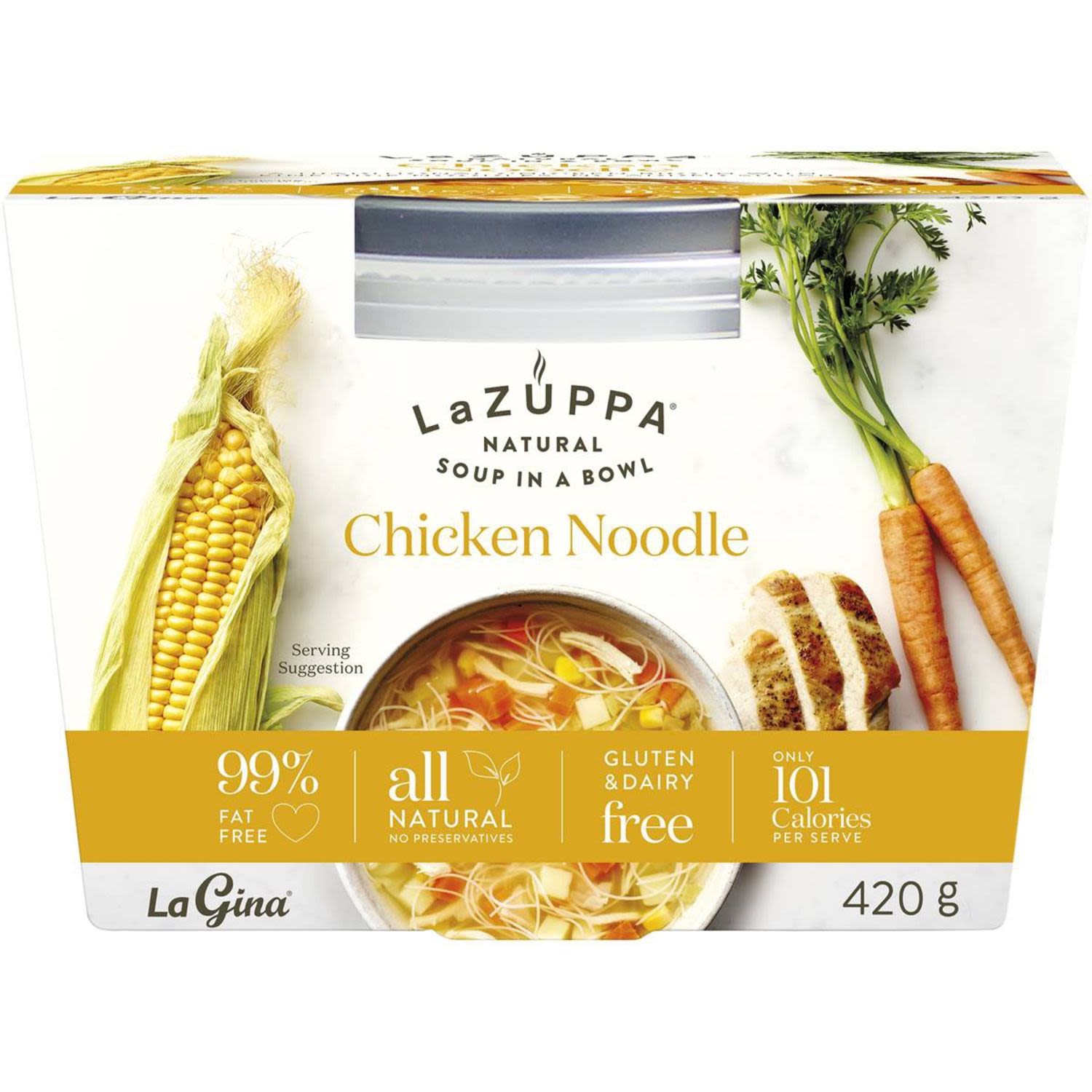 La Zuppa Microwave Soup Chicken Noodle, 420 Gram