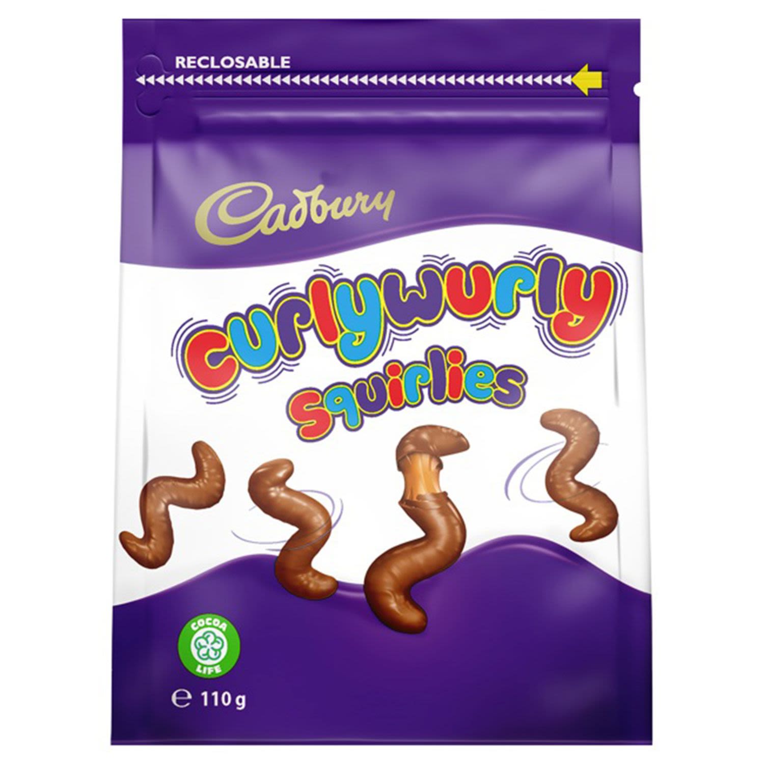 Cadbury Curlywurly Squirlies, 110 Gram