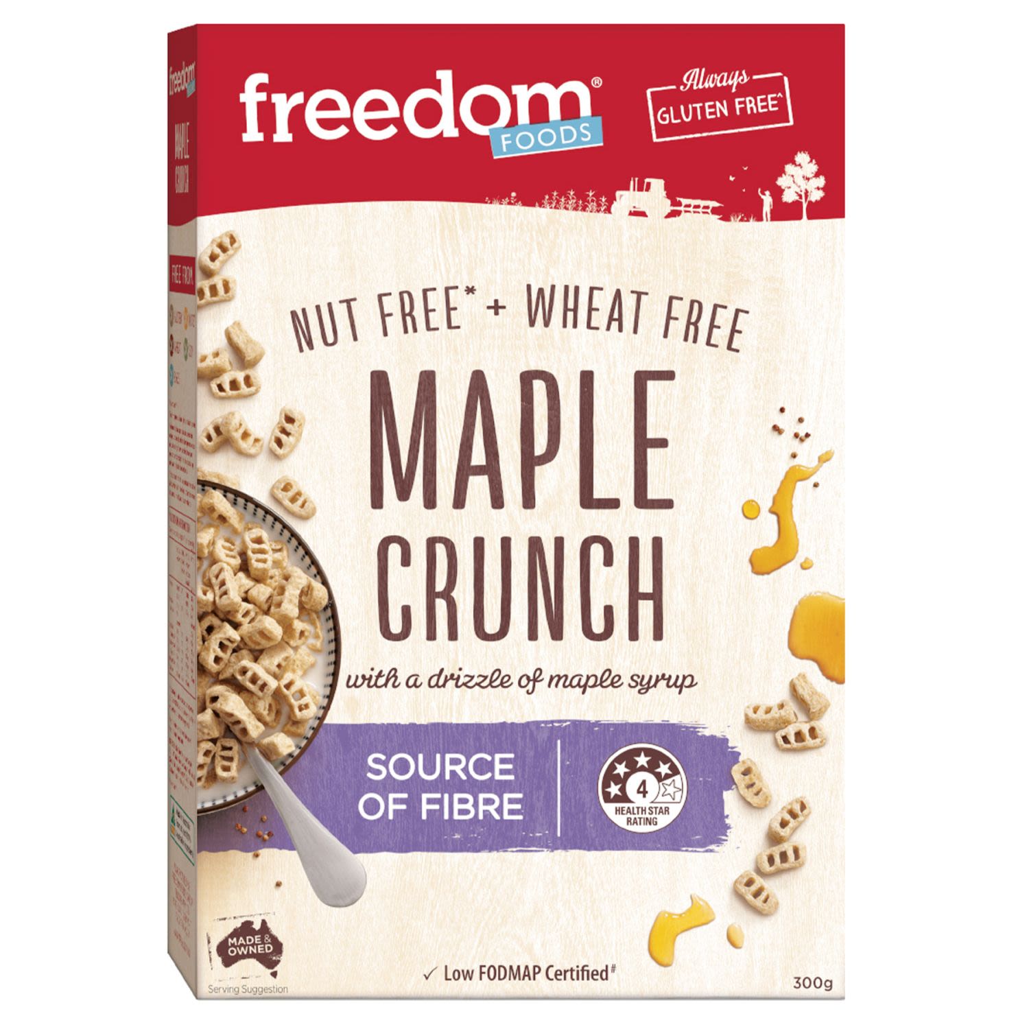 Freedom Foods Maple Crunch Whole Grain, 300 Gram