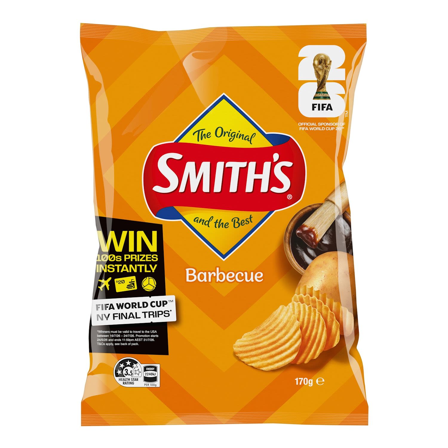 Smith's Crinkle Cut Potato Chips Barbecue