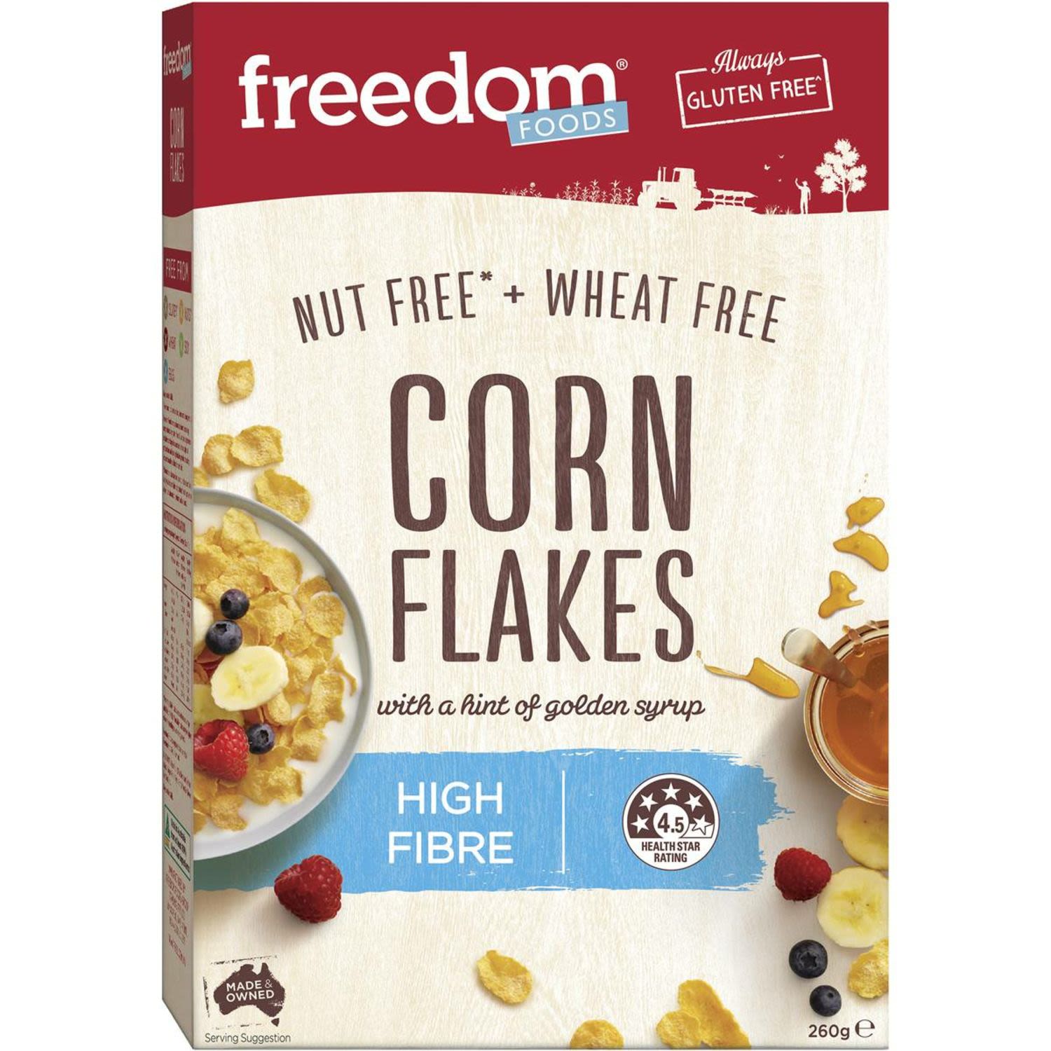 Freedom Foods Corn Flakes, 260 Gram