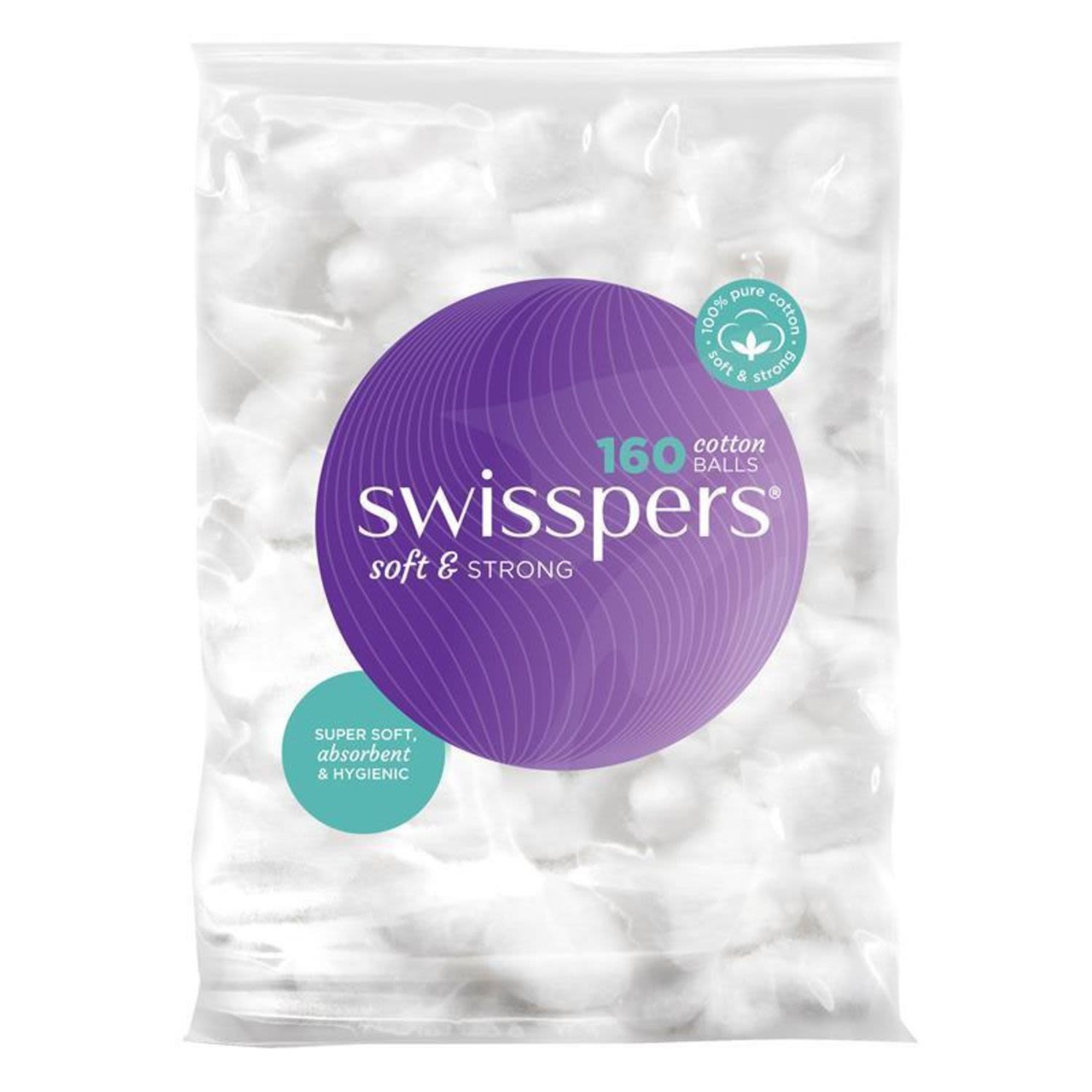 Swisspers Cotton Balls, 160 Each