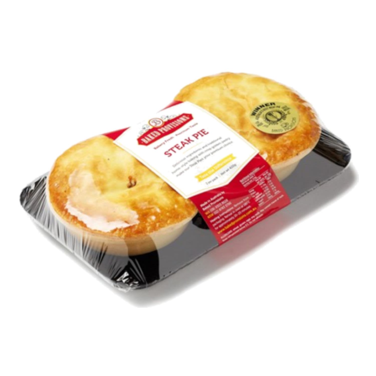 Baked Provisions Steak Pies Twin Pack, 420 Gram