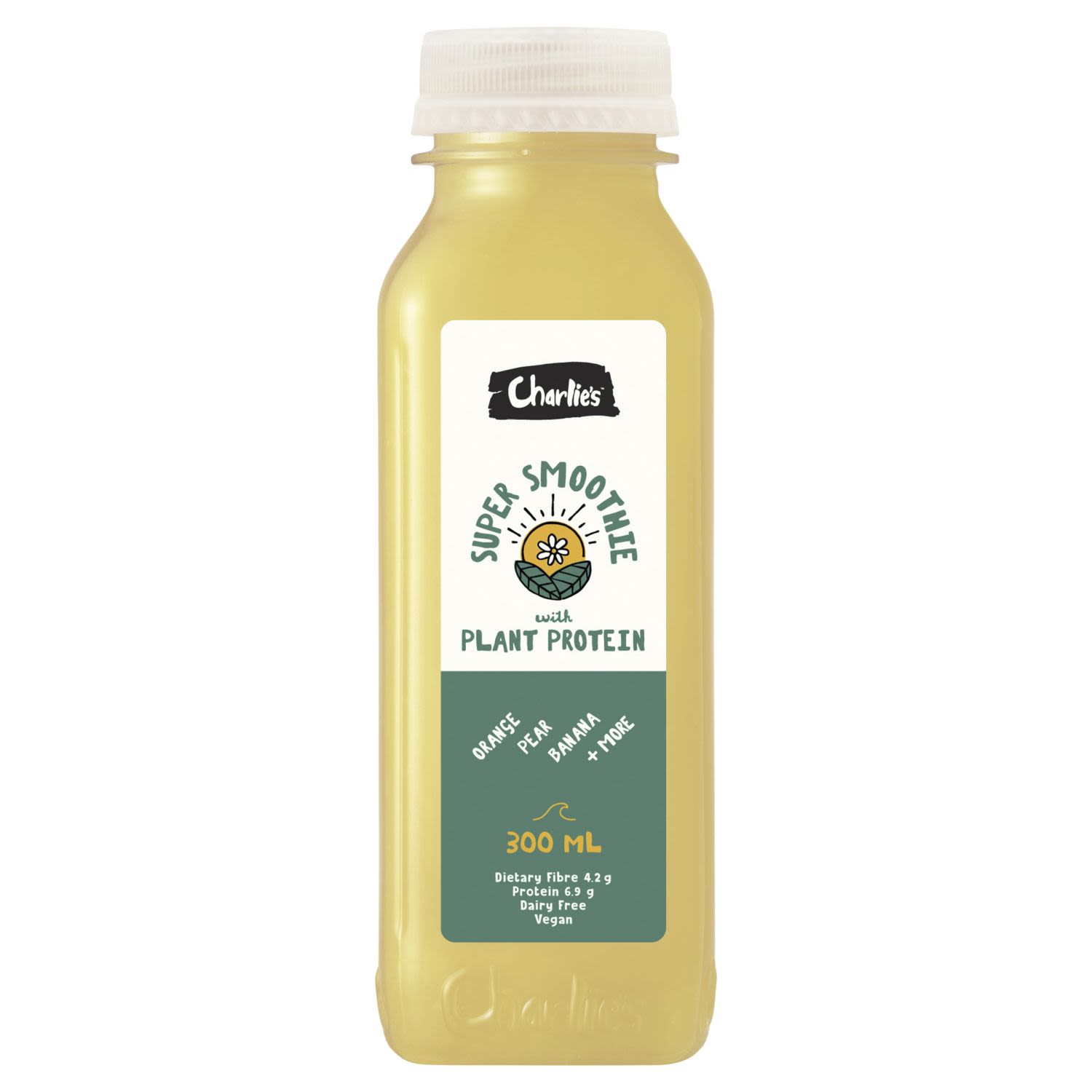 Charlie's Super Smoothie with Plant Protein, Orange, Pear & Banana, 300 Millilitre