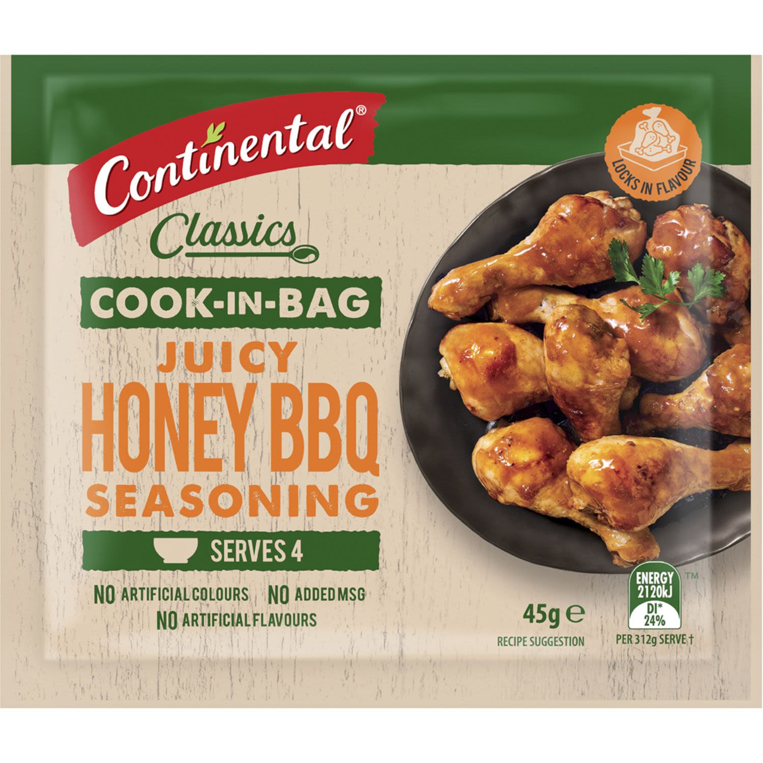 Continental Cook-in-bag Recipe Base Honey Bbq Chicken, 45 Gram