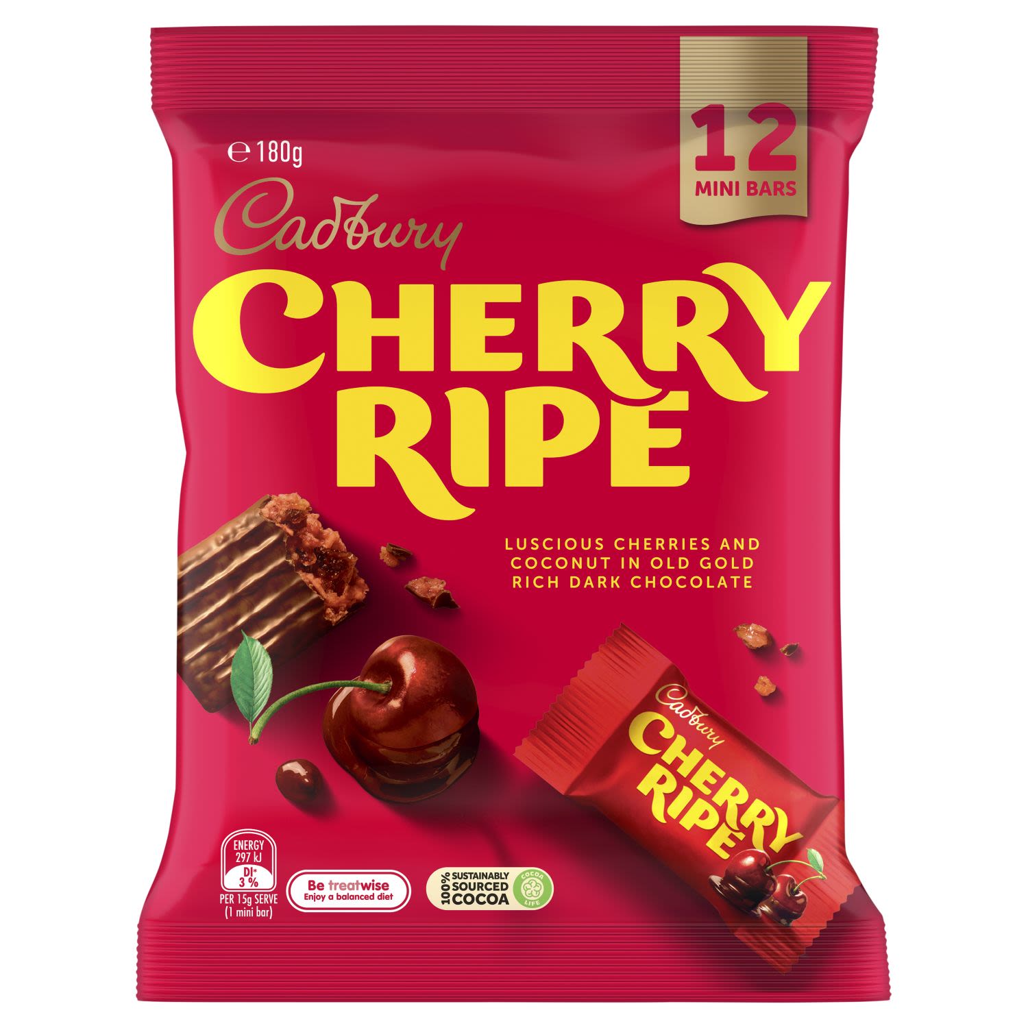 Cadbury Cherry Ripe Sharepack, 12 Each