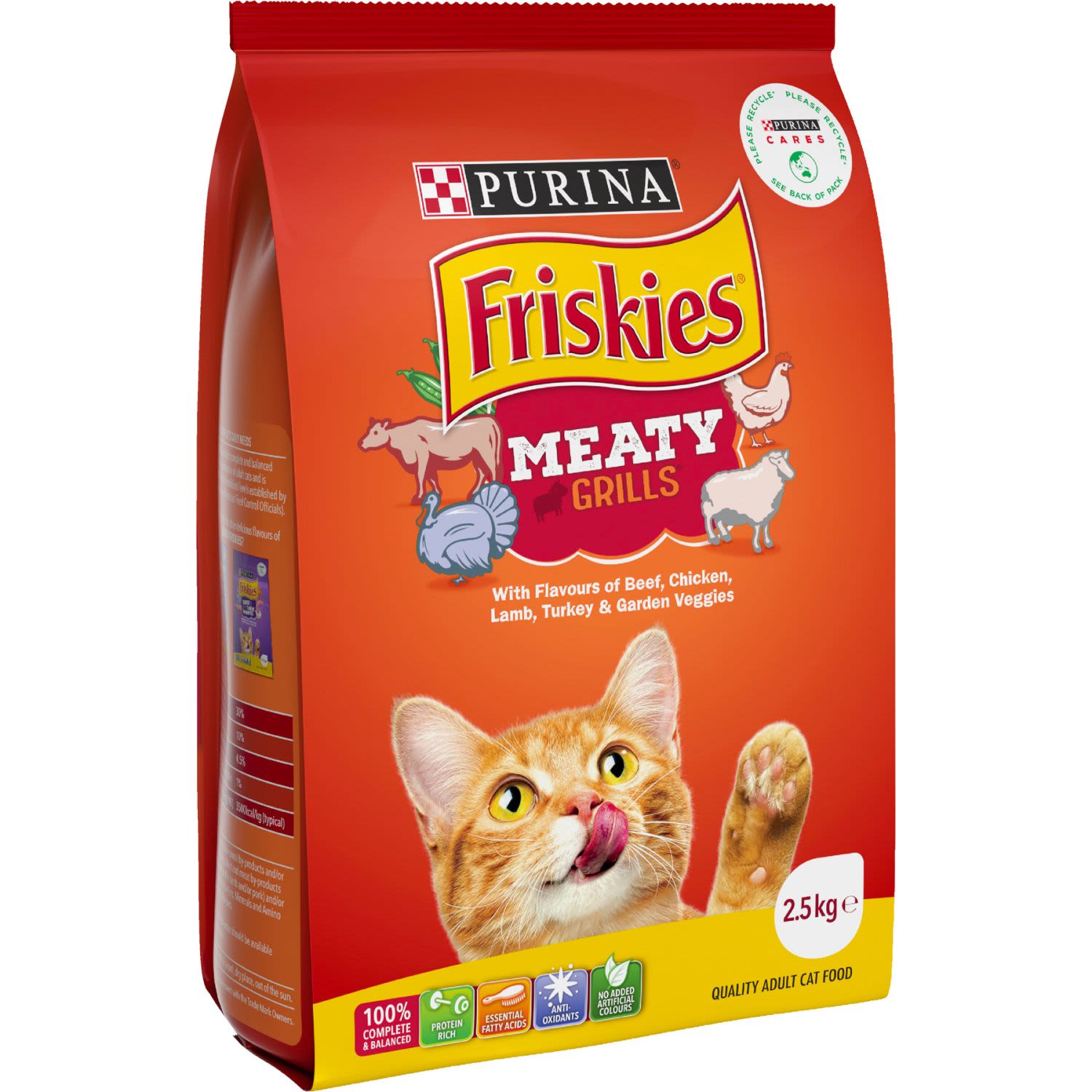 Friskies Dry Adult Cat Food Meaty Grills, 2.5 Kilogram