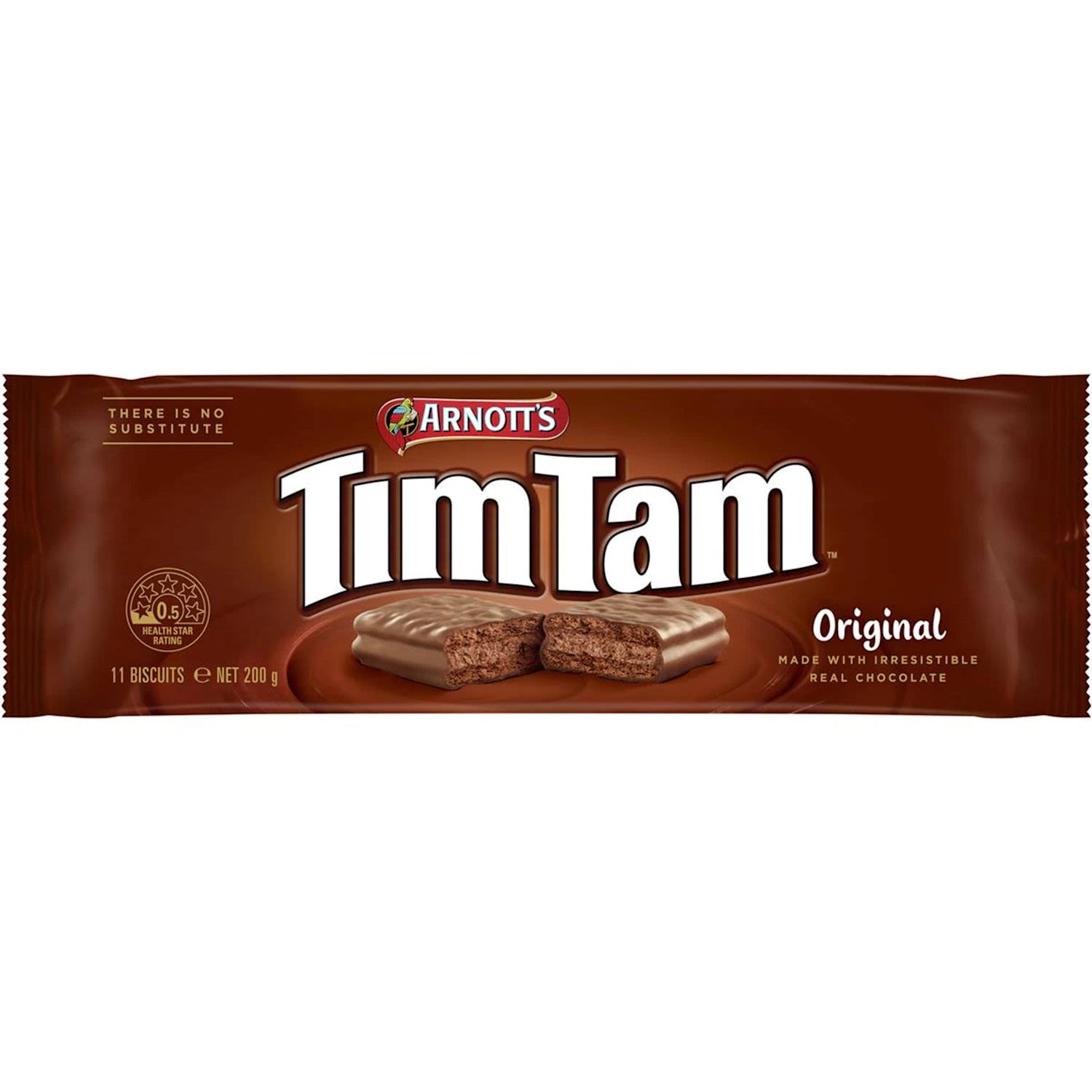 A mouth-watering combination of crunchy biscuit, creamy filling and real chocolate coating, it's easy to see why Tim Tams are Australia’s most-loved chocolate biscuit. Share a packet of these deliciously sweet biscuits with your friends and family today.