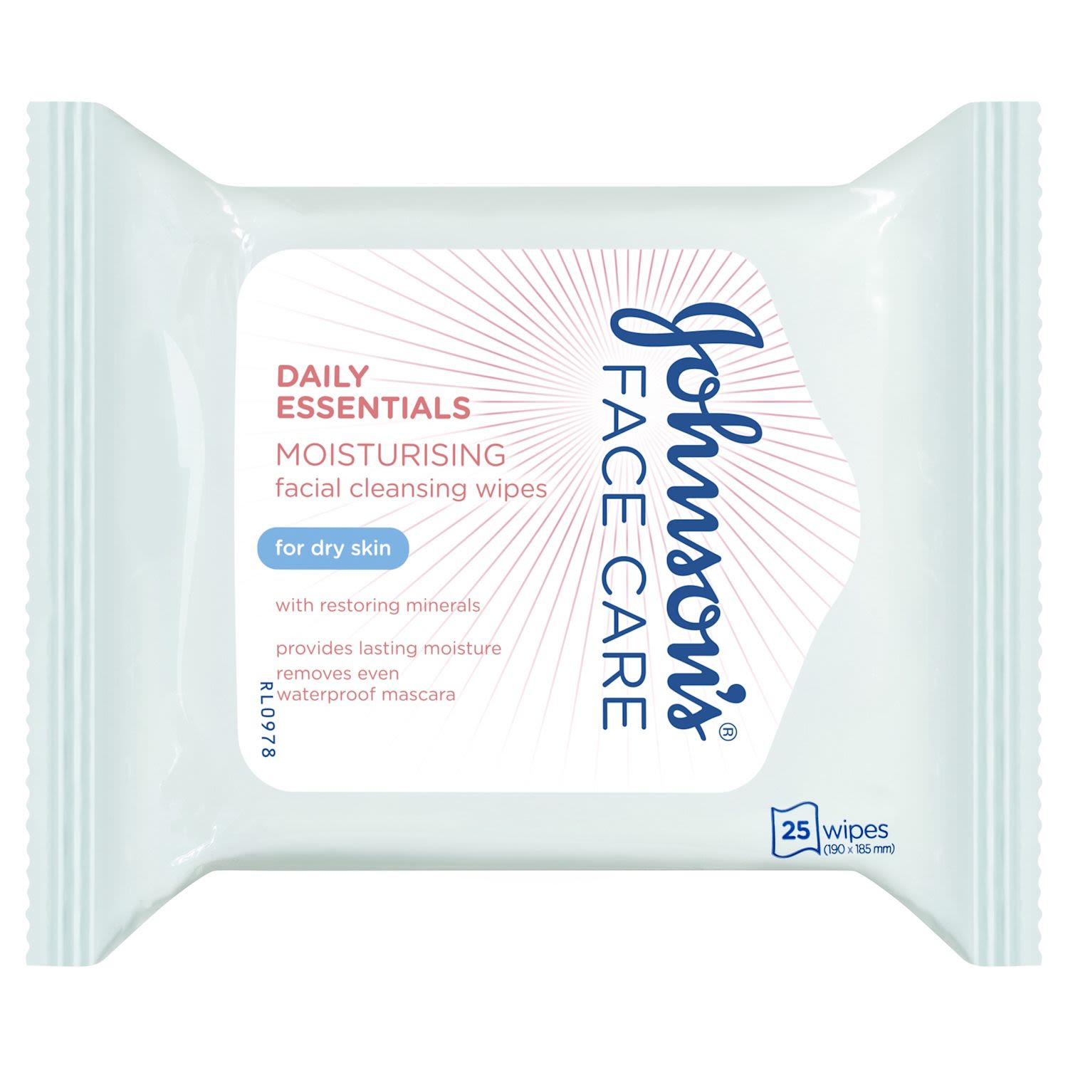 Johnson's Face Care Daily Essentials Dry Skin 25 Wipes
