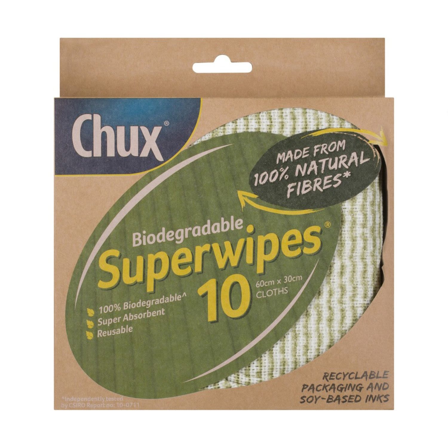 Chux Biodegradable Superwipes, 10 Each