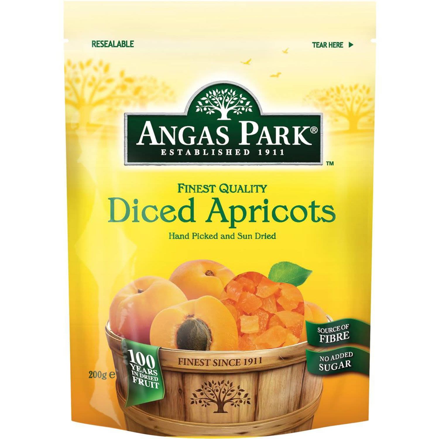 Angas Park Dried Apricots Diced, 200 Gram