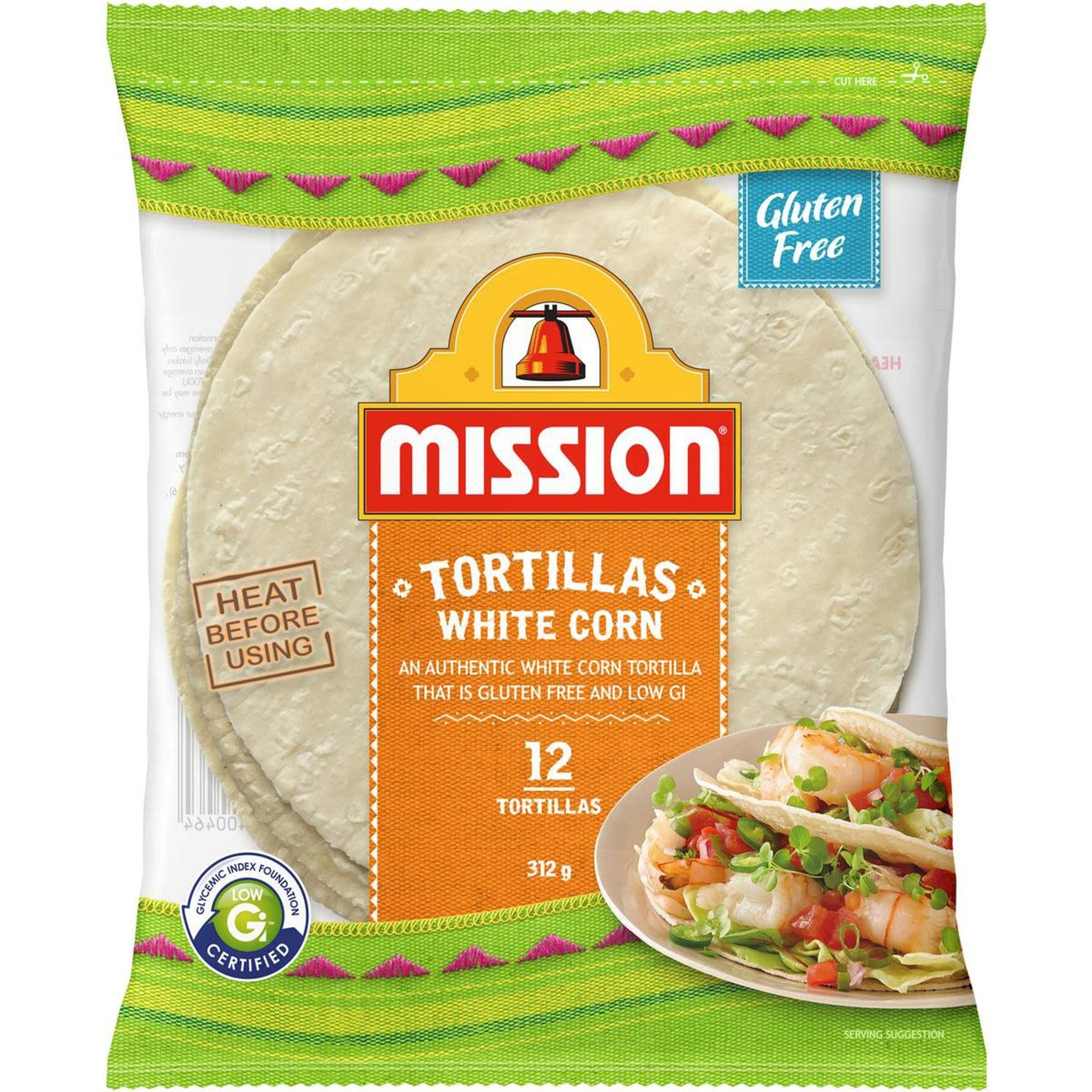 Mission White Corn Tortillas, 12 Each