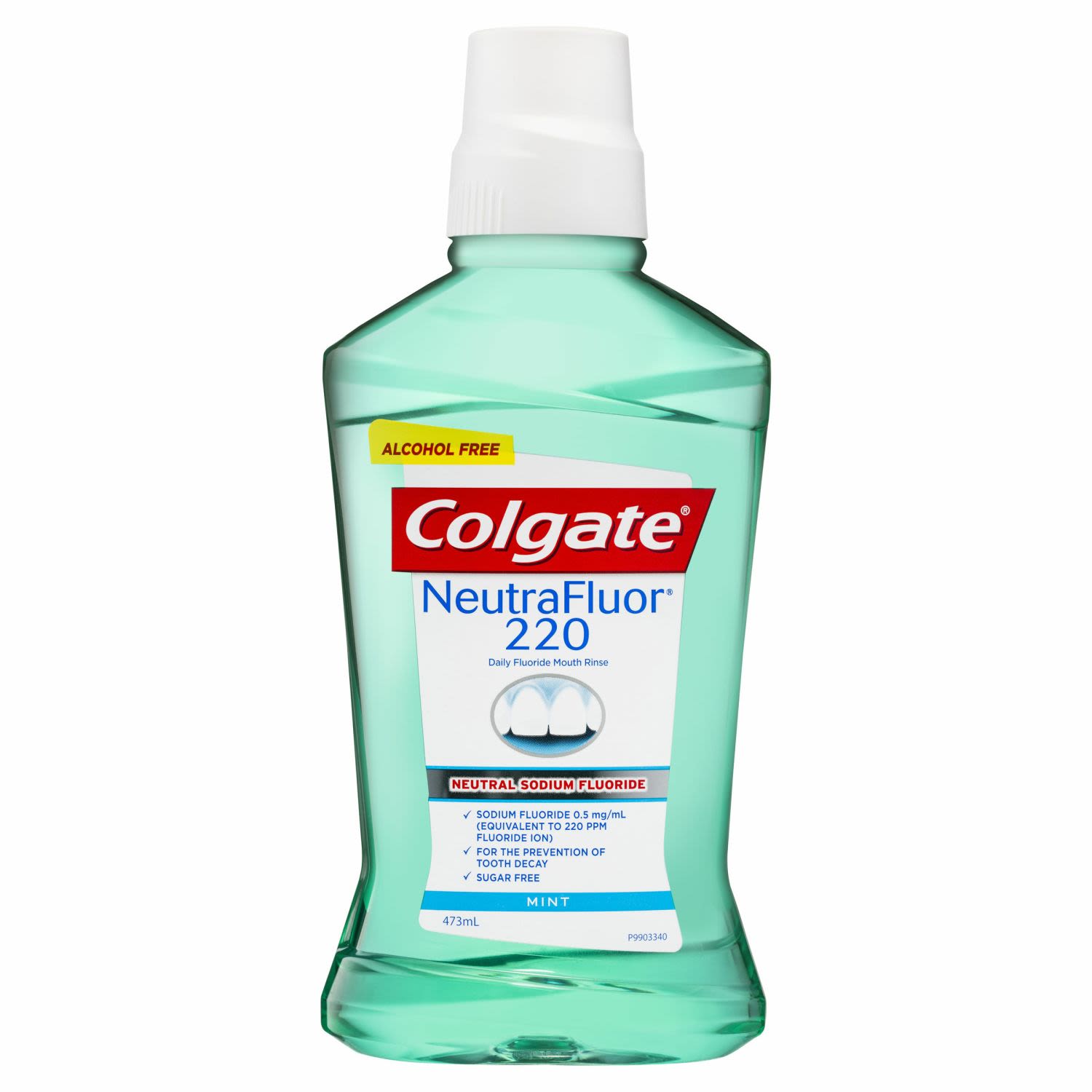 Colgate Neutra Fluor 220 Daily Fluoride Alcohol Free Mouthwash Mint, 473 Millilitre
