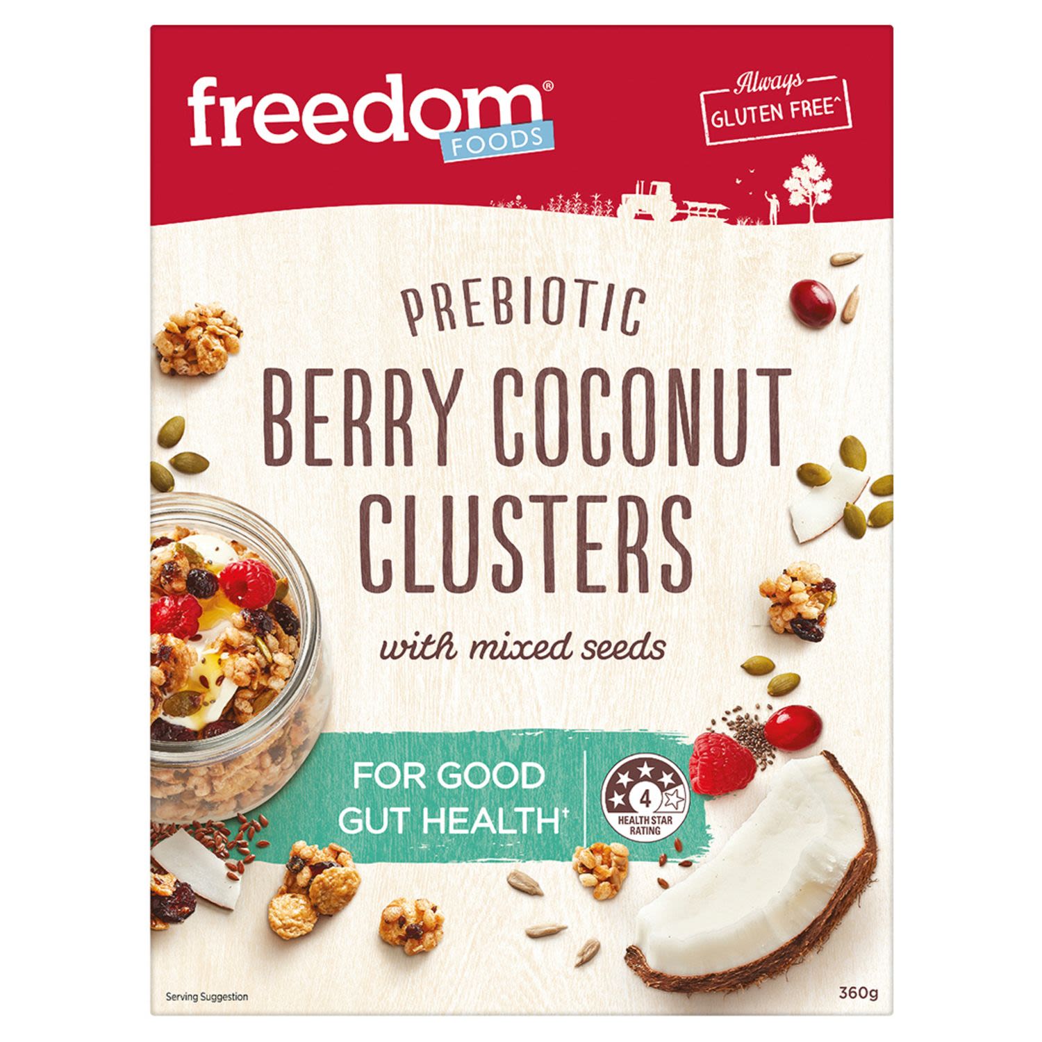 Freedom Foods Prebiotic Berry Coconut Clusters, 360 Gram