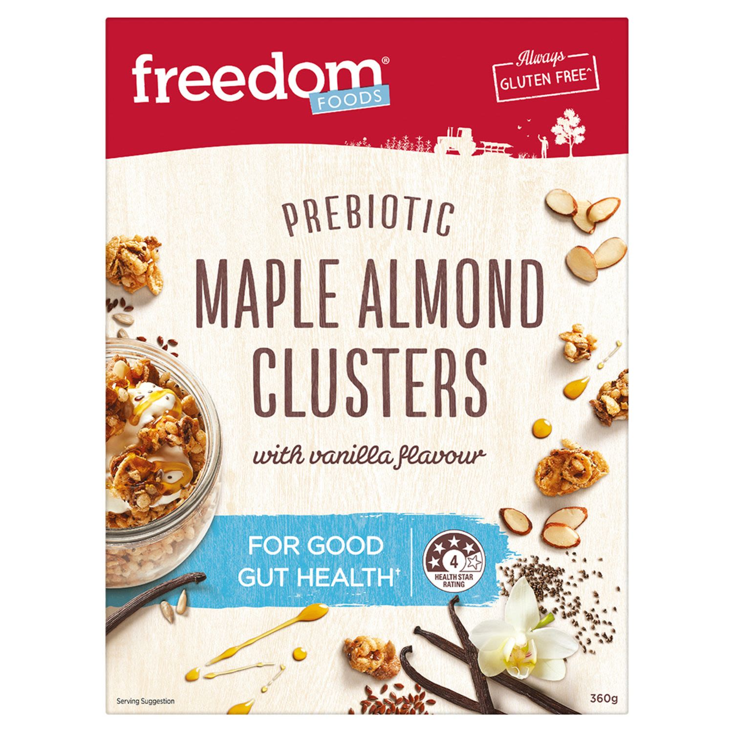 Freedom Foods Prebiotic Maple Almond Clusters, 360 Gram