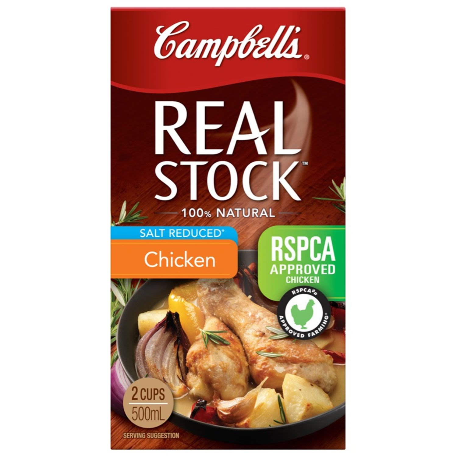 Campbell's Real Chicken Liquid Stock Salt Reduced, 500 Millilitre