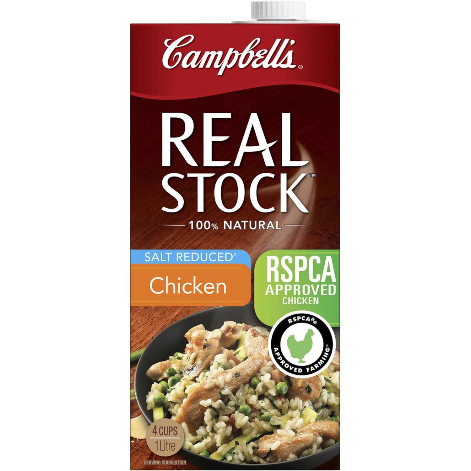 Campbell's Real Chicken Liquid Stock Salt Reduced, 1 Litre