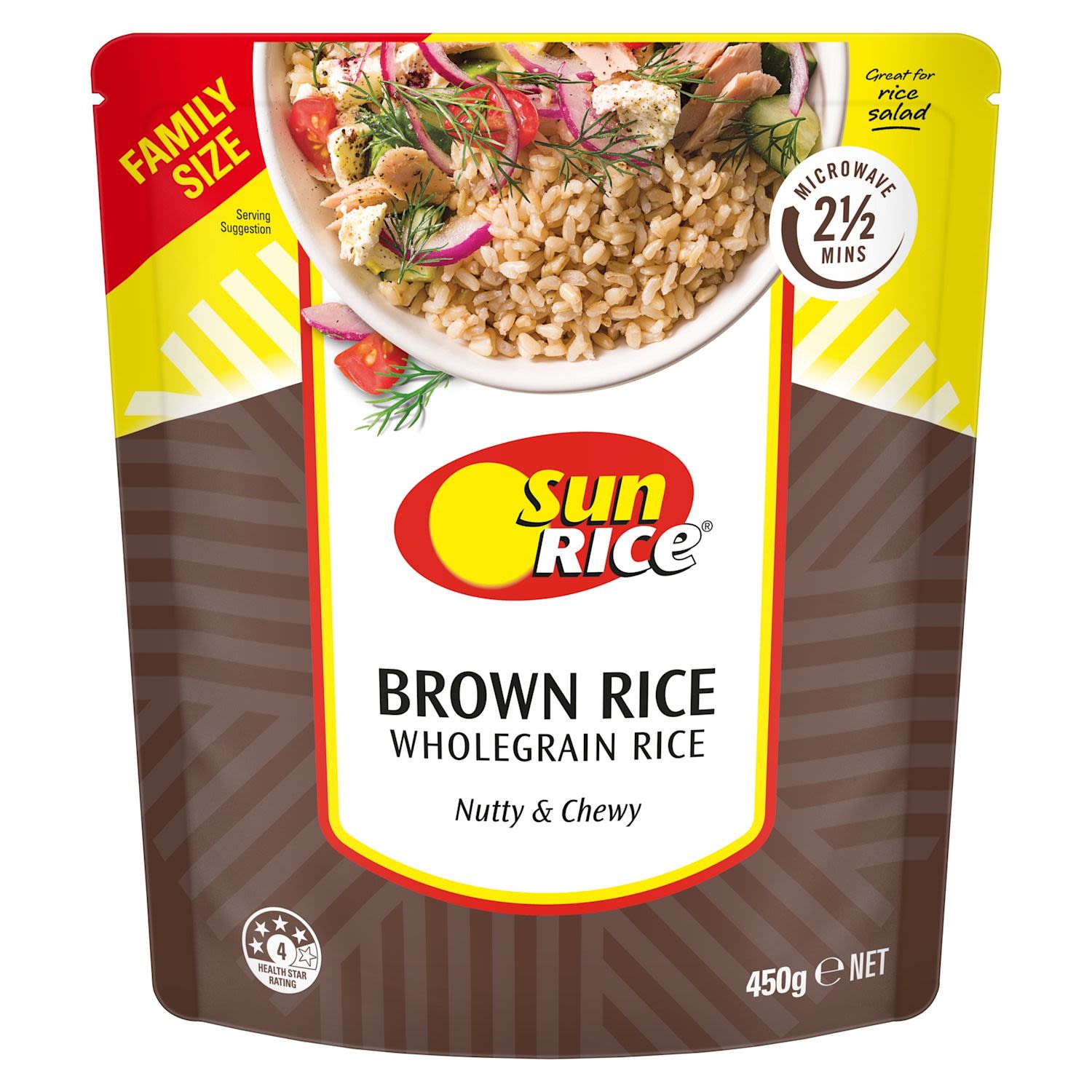 SunRice Microwave Fragrant Brown Rice Family Pack