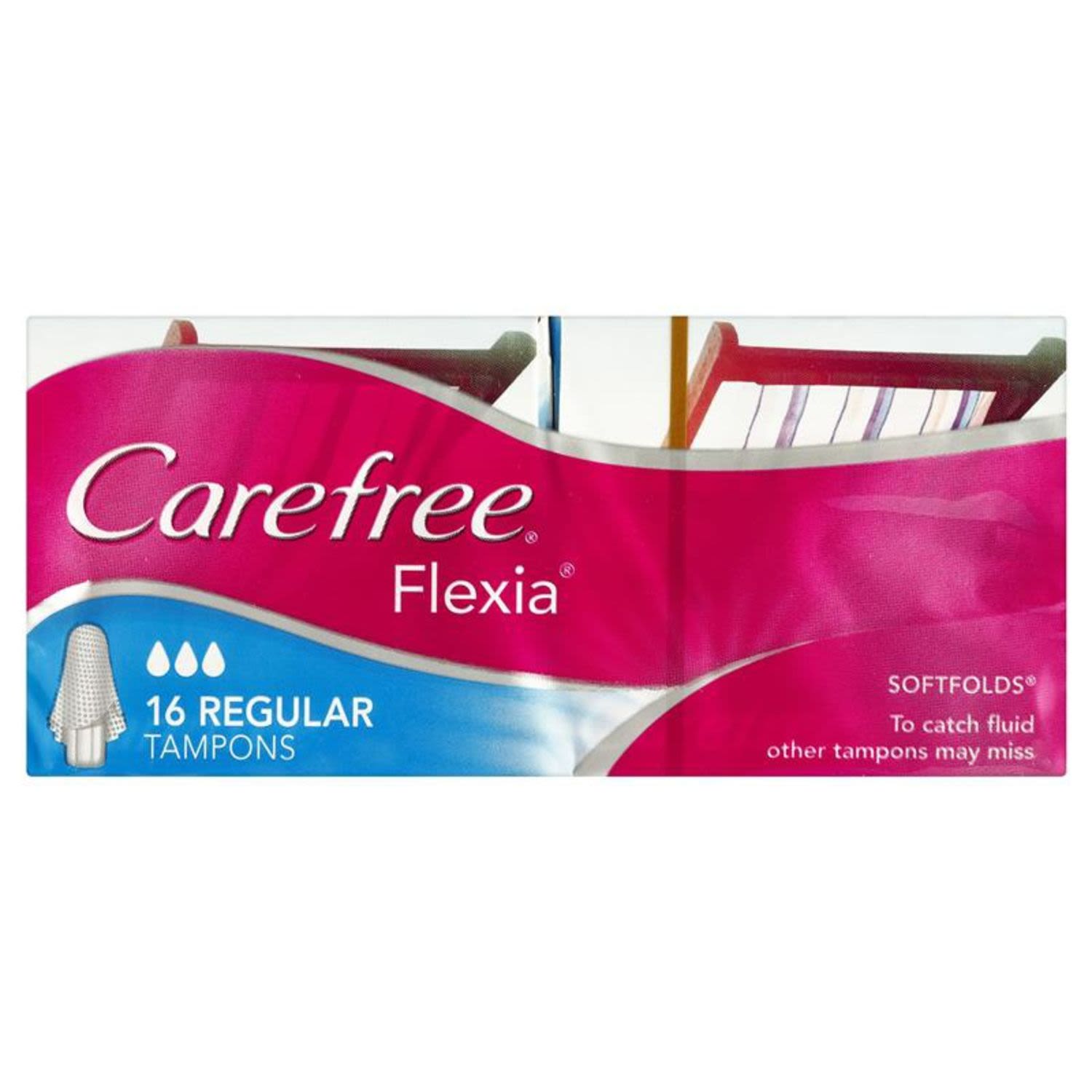 Carefree Tampons Flexia Regular, 16 Each