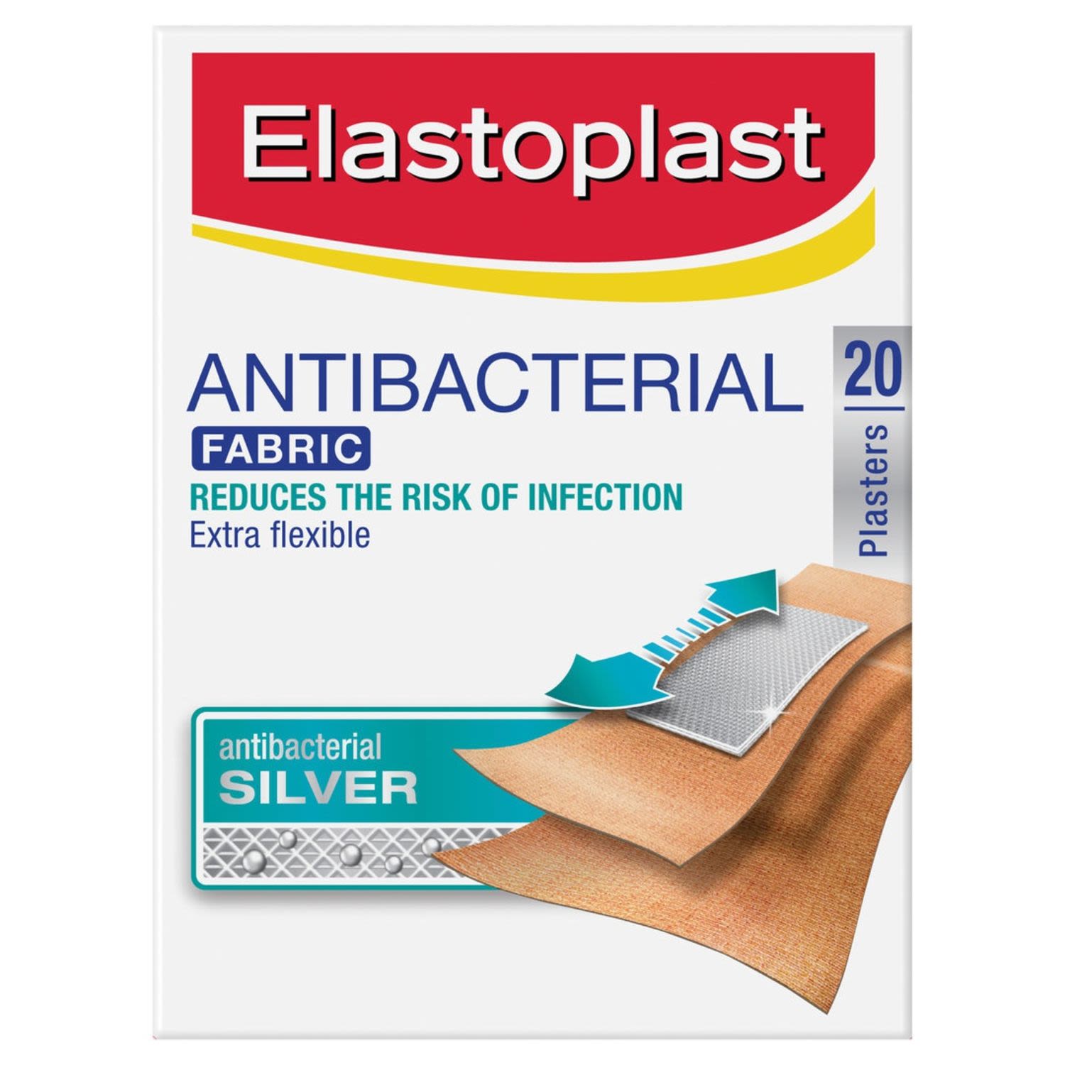 Elastoplast Fabric Strips Antibacterial, 20 Each