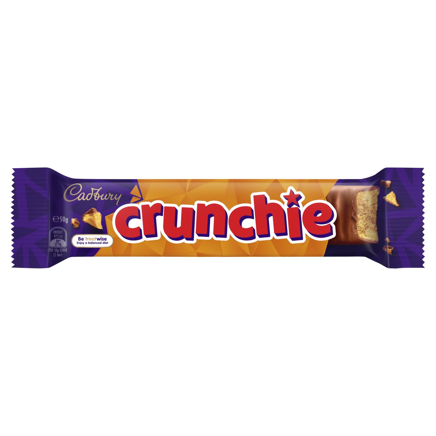 Cadbury Crunchie Chocolate Bar, 50 Gram
