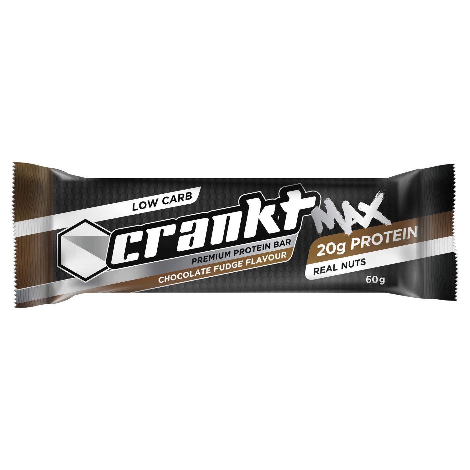 Crankt Max Premium Protein Bar Chocolate Fudge, 60 Gram